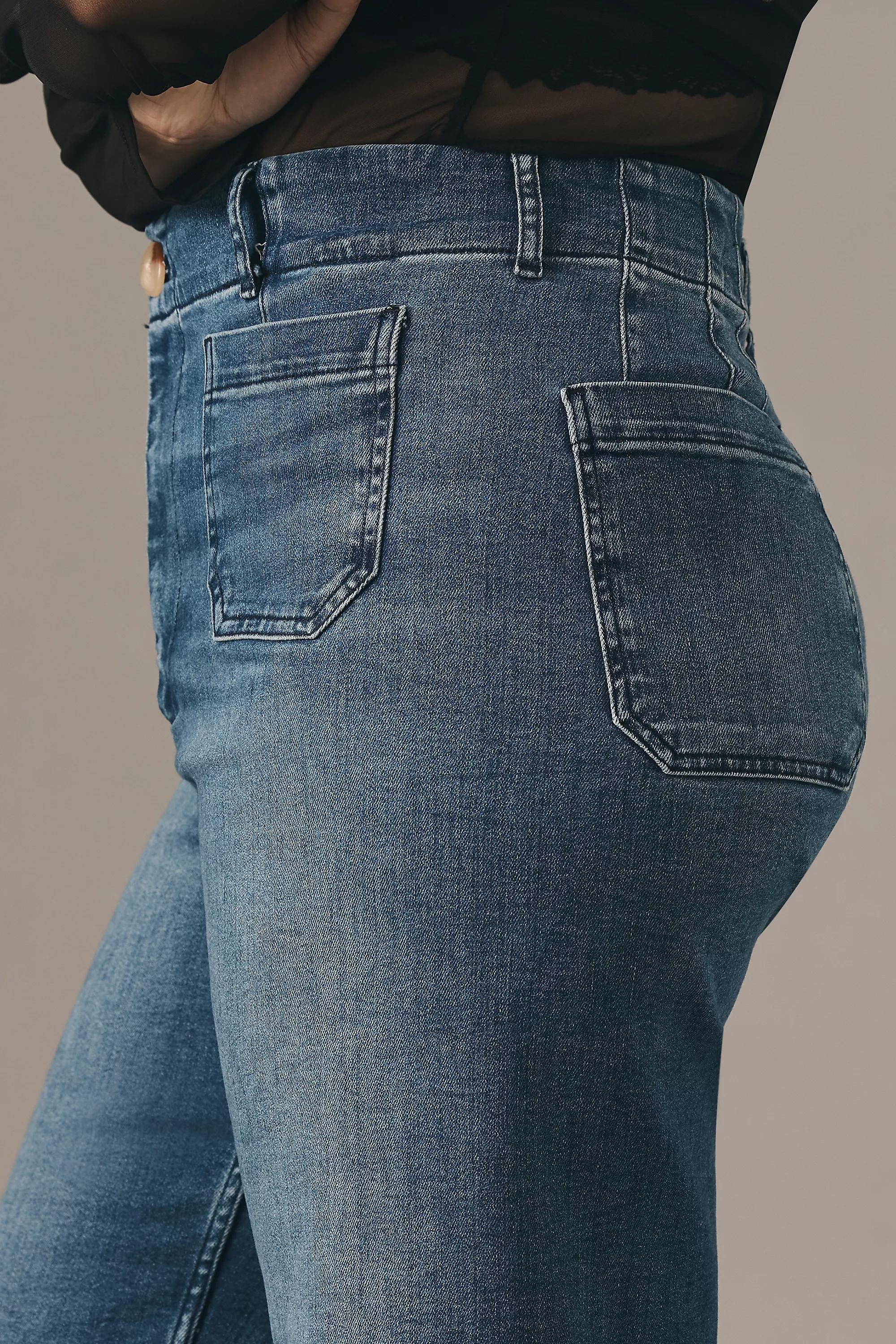 Maeve The Colette Denim Cropped Wide-Leg Jean, Blue, A501_0093, large image number 9