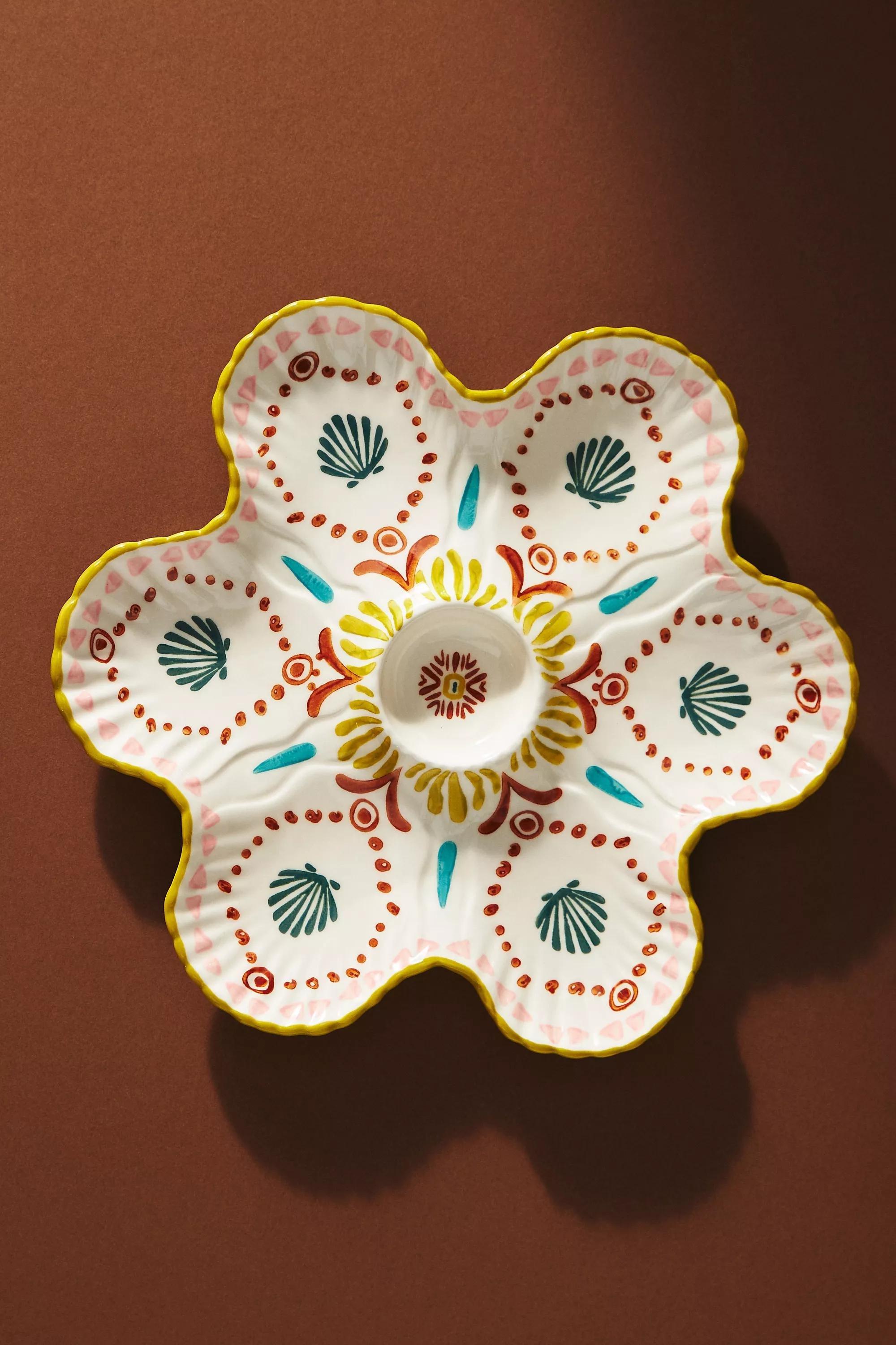Agata Oyster Platter, Yellow, , large image number 1