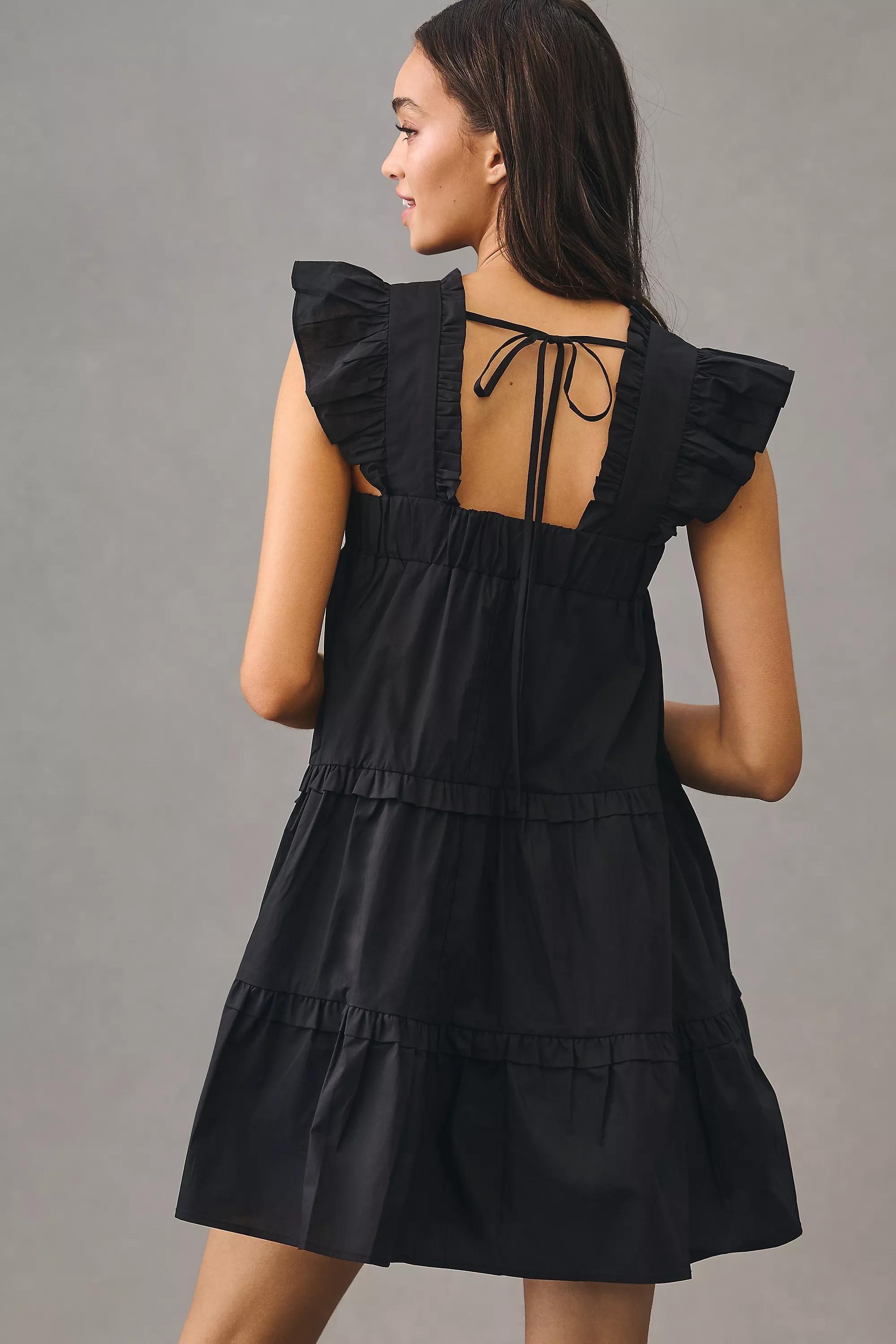 En Saison Tiered Ruffled Dress, Black, A501_0001, large image number 1