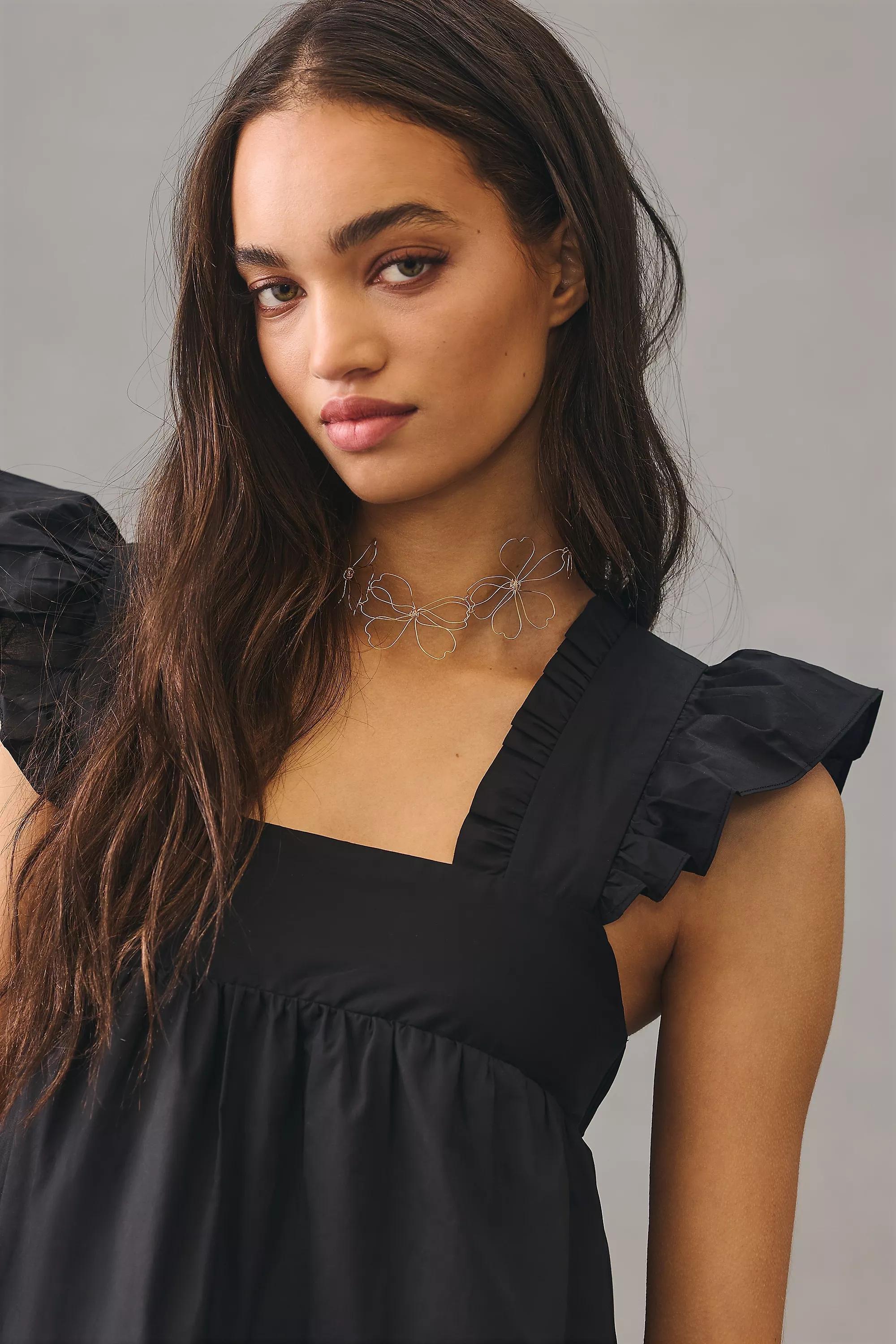 En Saison Tiered Ruffled Dress, Black, A501_0001, large image number 2
