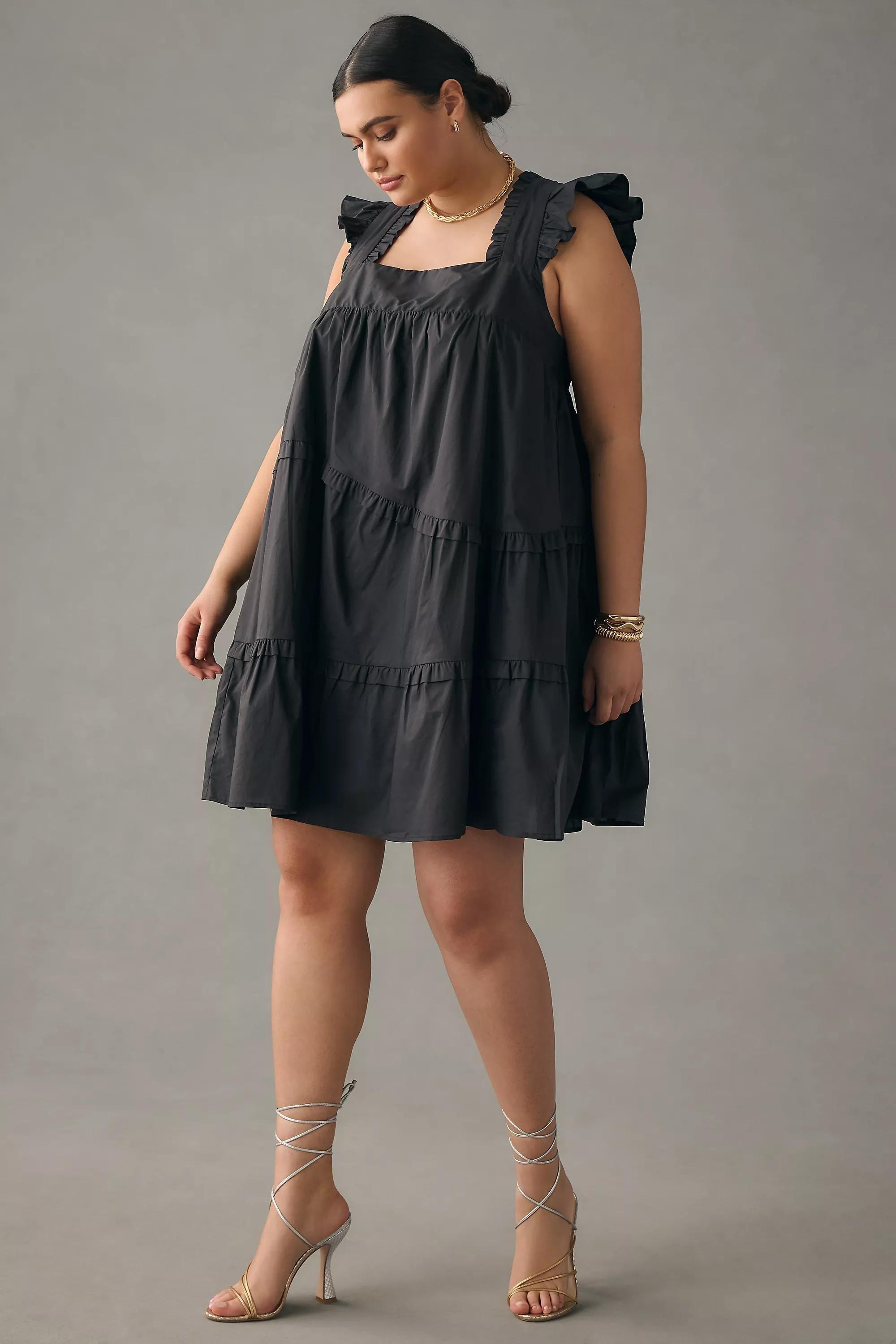 En Saison Tiered Ruffled Dress, Black, A501_0001, large image number 5