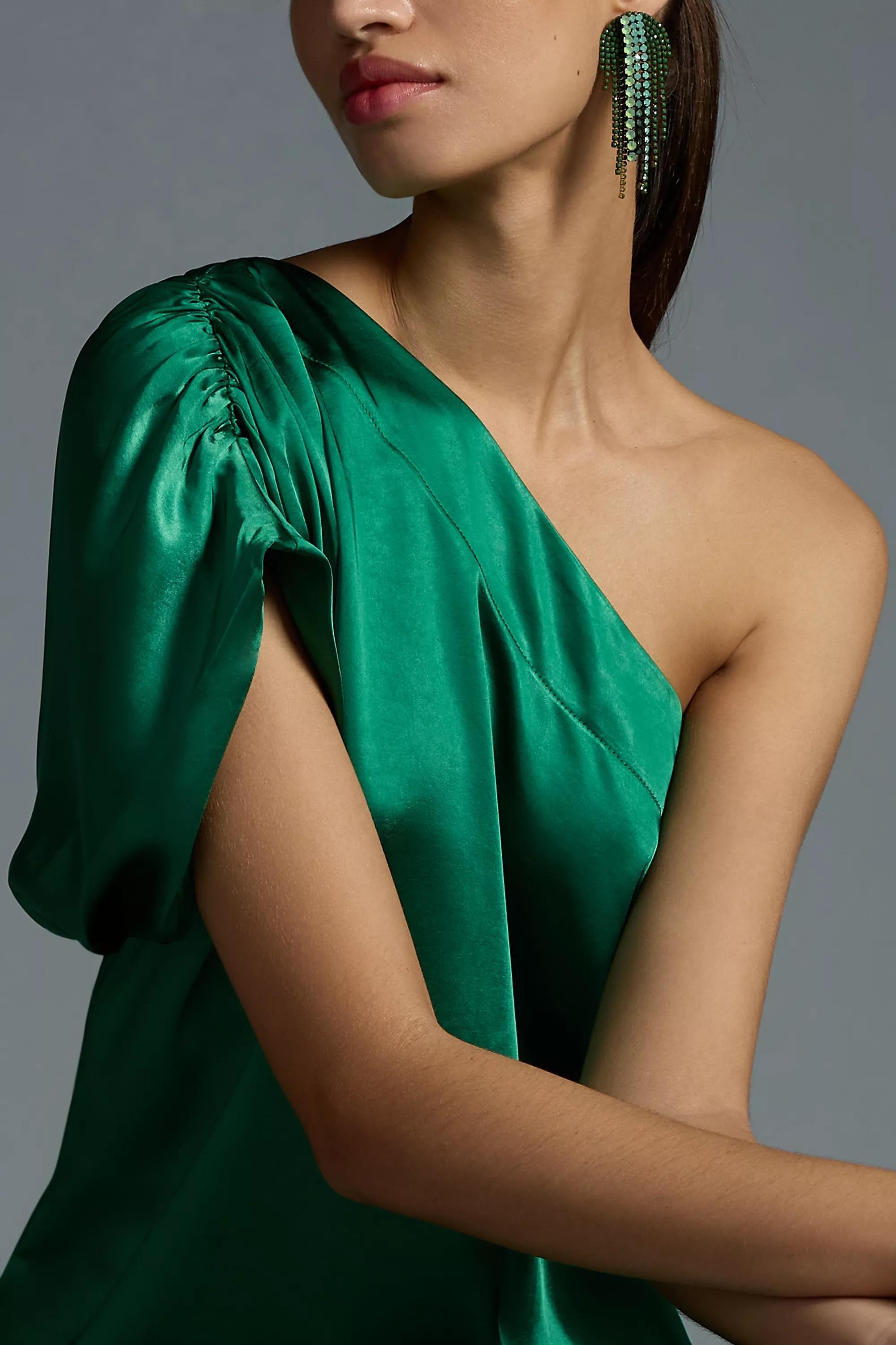 Porridge One-Shoulder Dress, Holly, , large image number 1