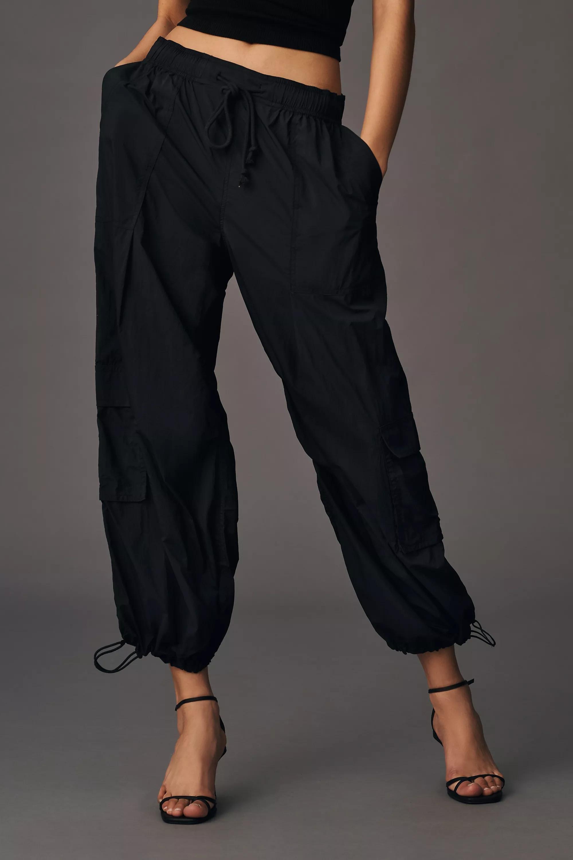Daily Practice Base Jump Parachute Pants, Black, Black, large image number 1