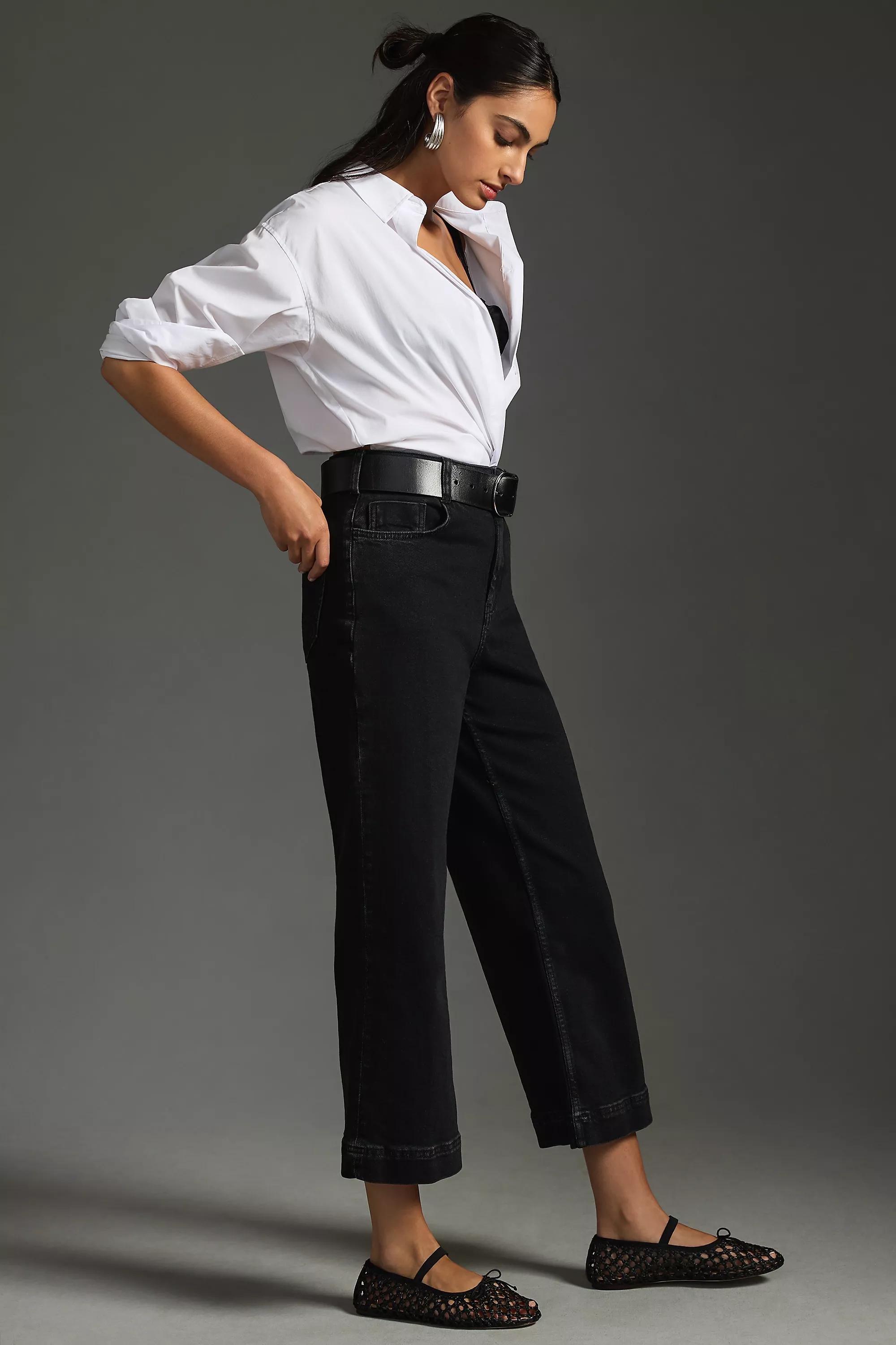 Pilcro The Skipper High-Rise Crop Wide-Leg Jeans, Black, , large image number 0