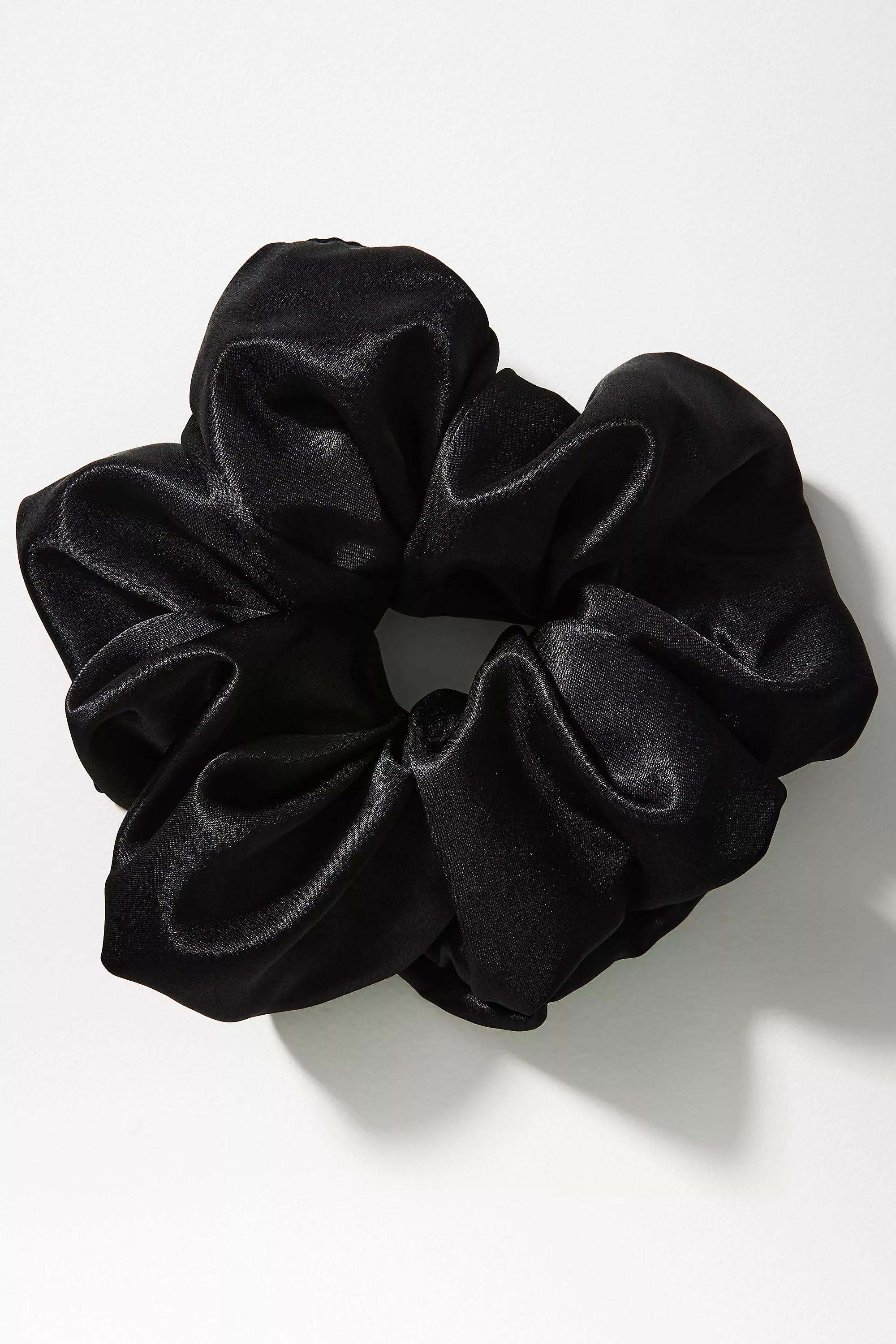 Anthropologie - Room Shop Giant Satin Scrunchie, Black