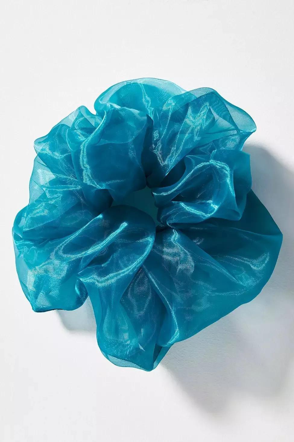 Room Shop Giant Organza Hair Scrunchie, Blue, A501_0040, large image number 0