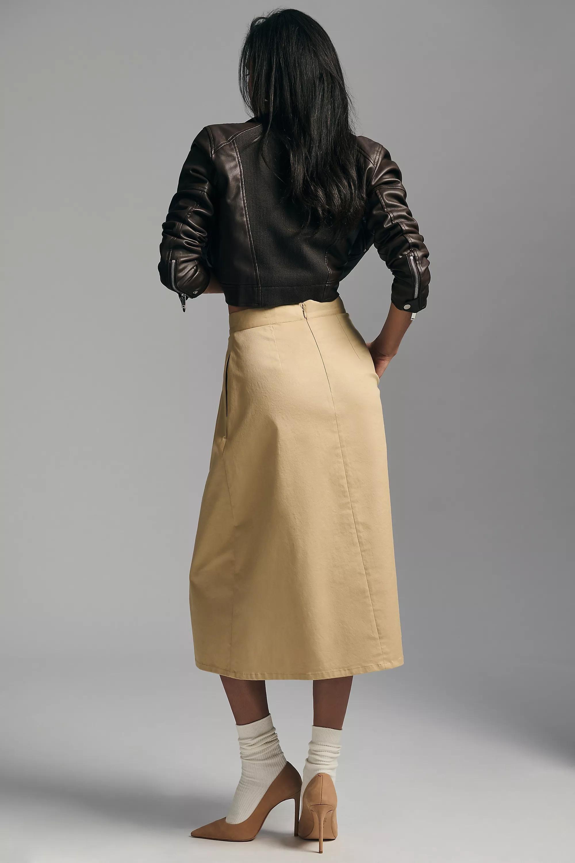 Corey Lynn Calter Pleated Trouser Skirt, Gold, A501_0016, large image number 0
