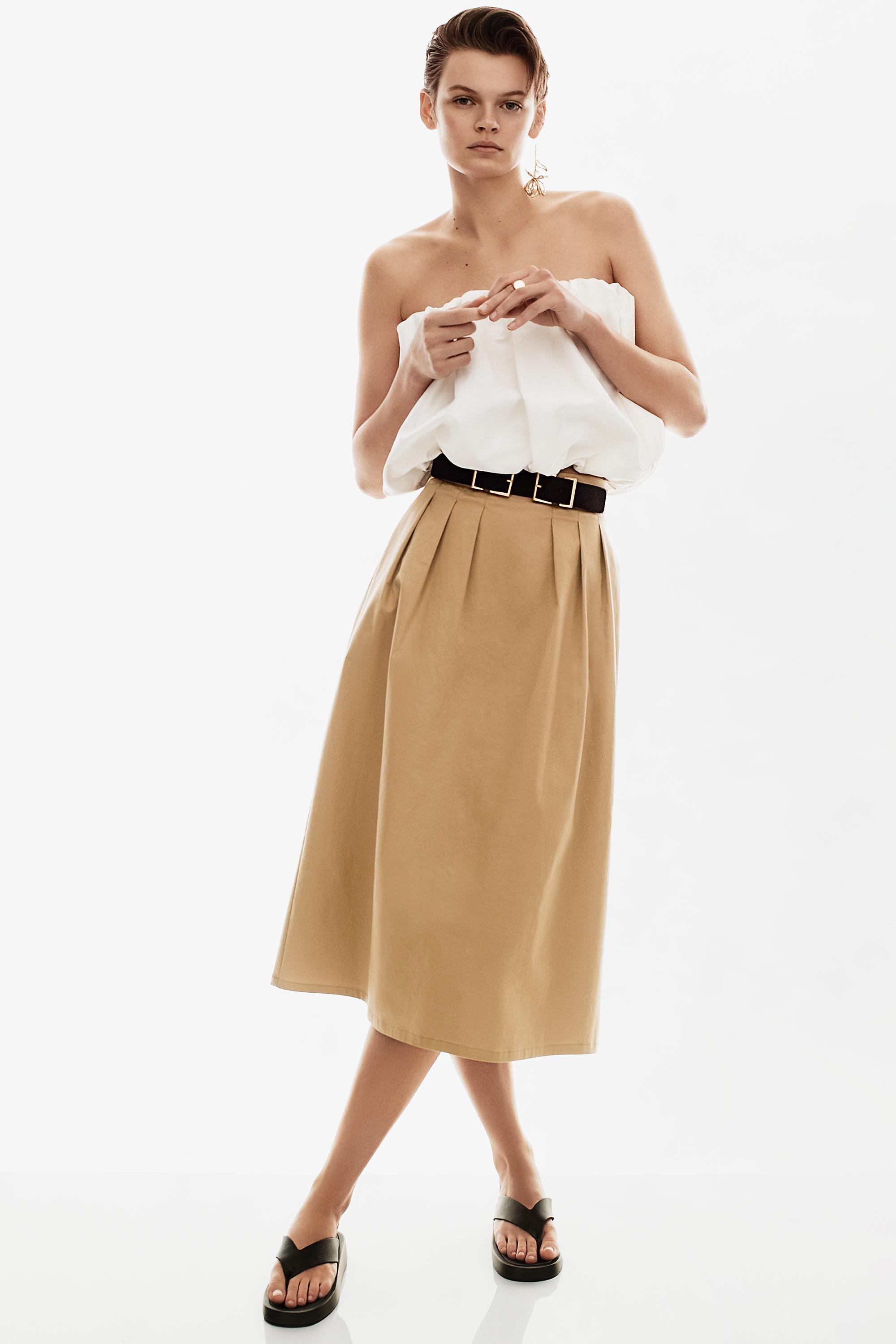 Corey Lynn Calter Pleated Trouser Skirt, Gold, A501_0016, large image number 4