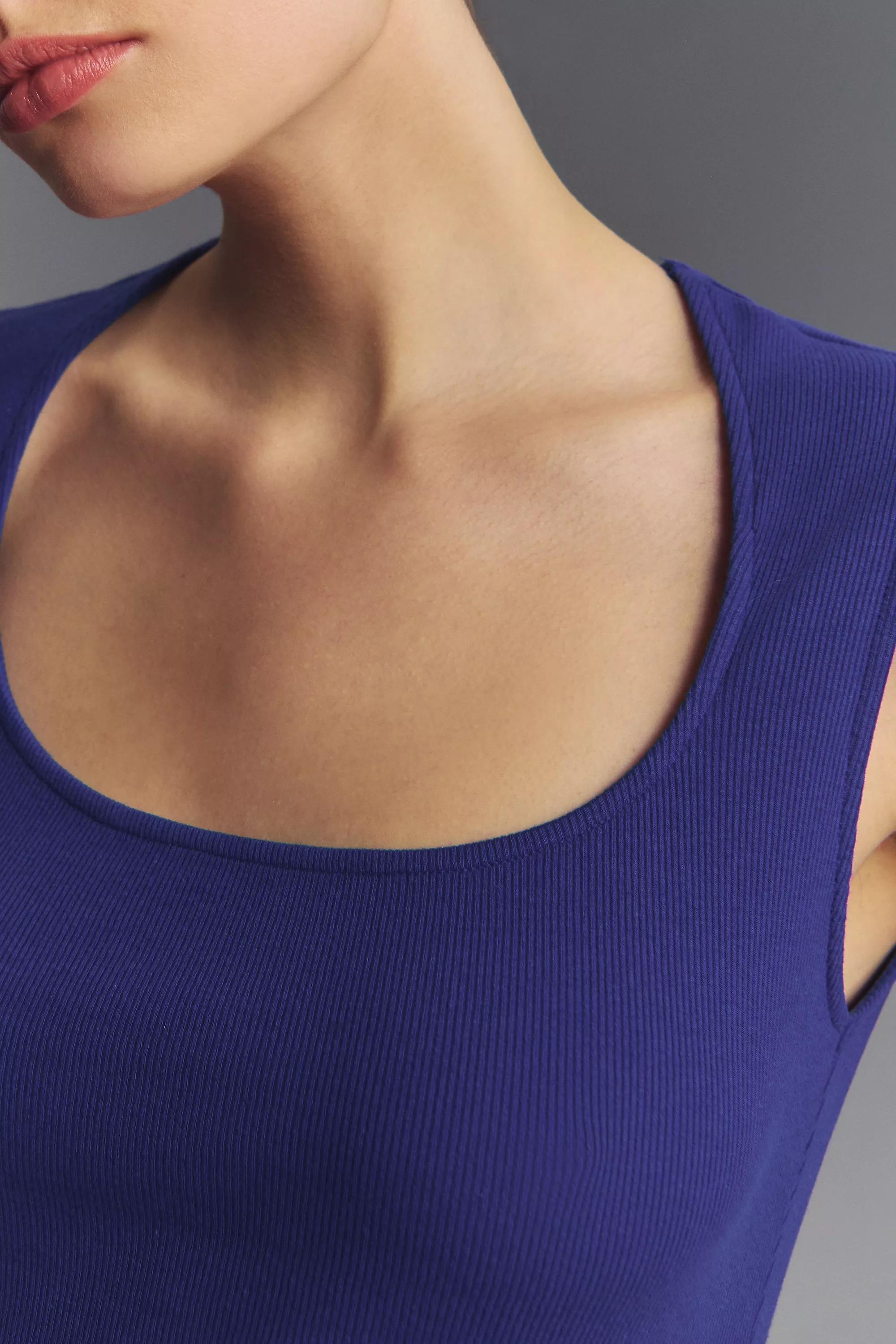 Maeve Square-Neck Tank Top, Navy, , large image number 7