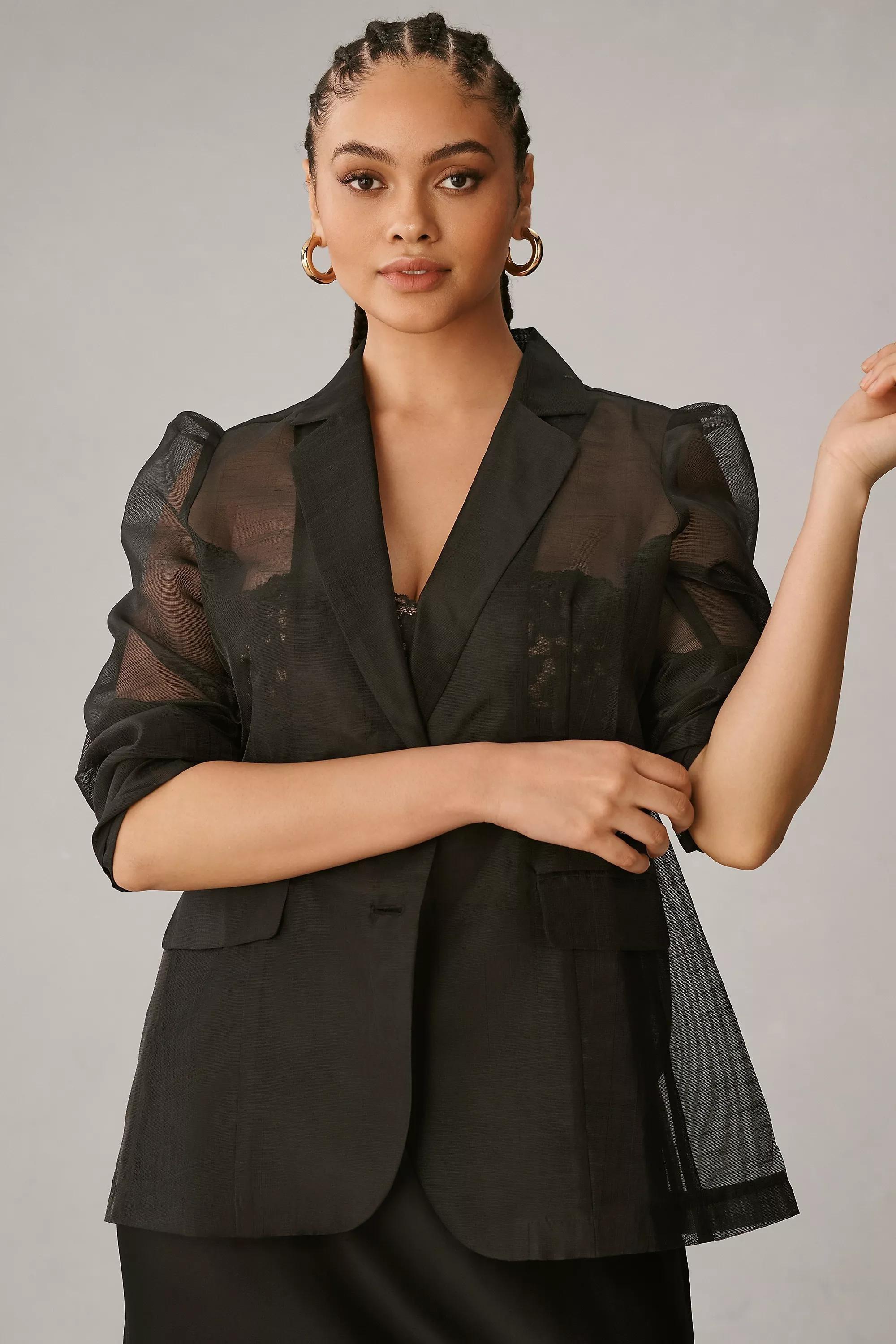 Dolan Sheer Blazer, Black, , large image number 2