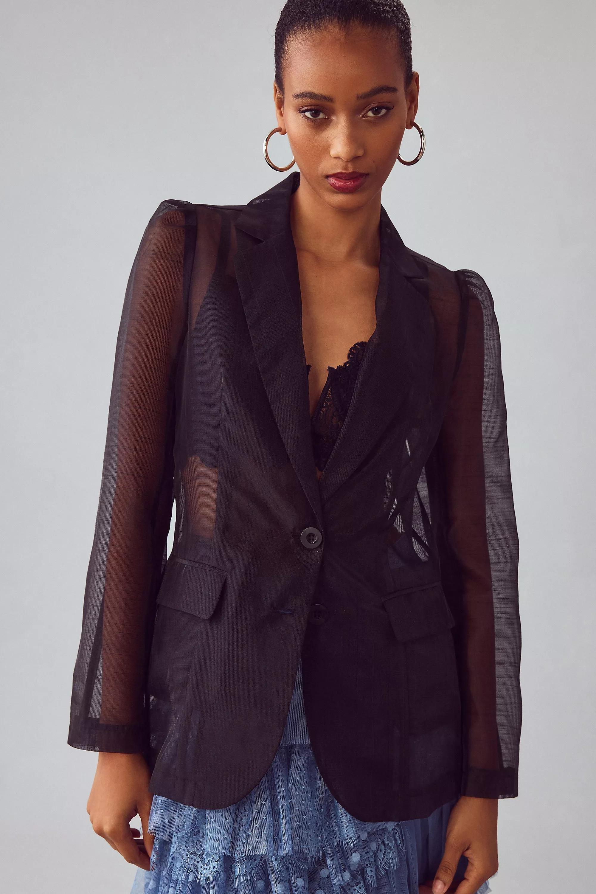 Dolan Sheer Blazer, Black, , large image number 11