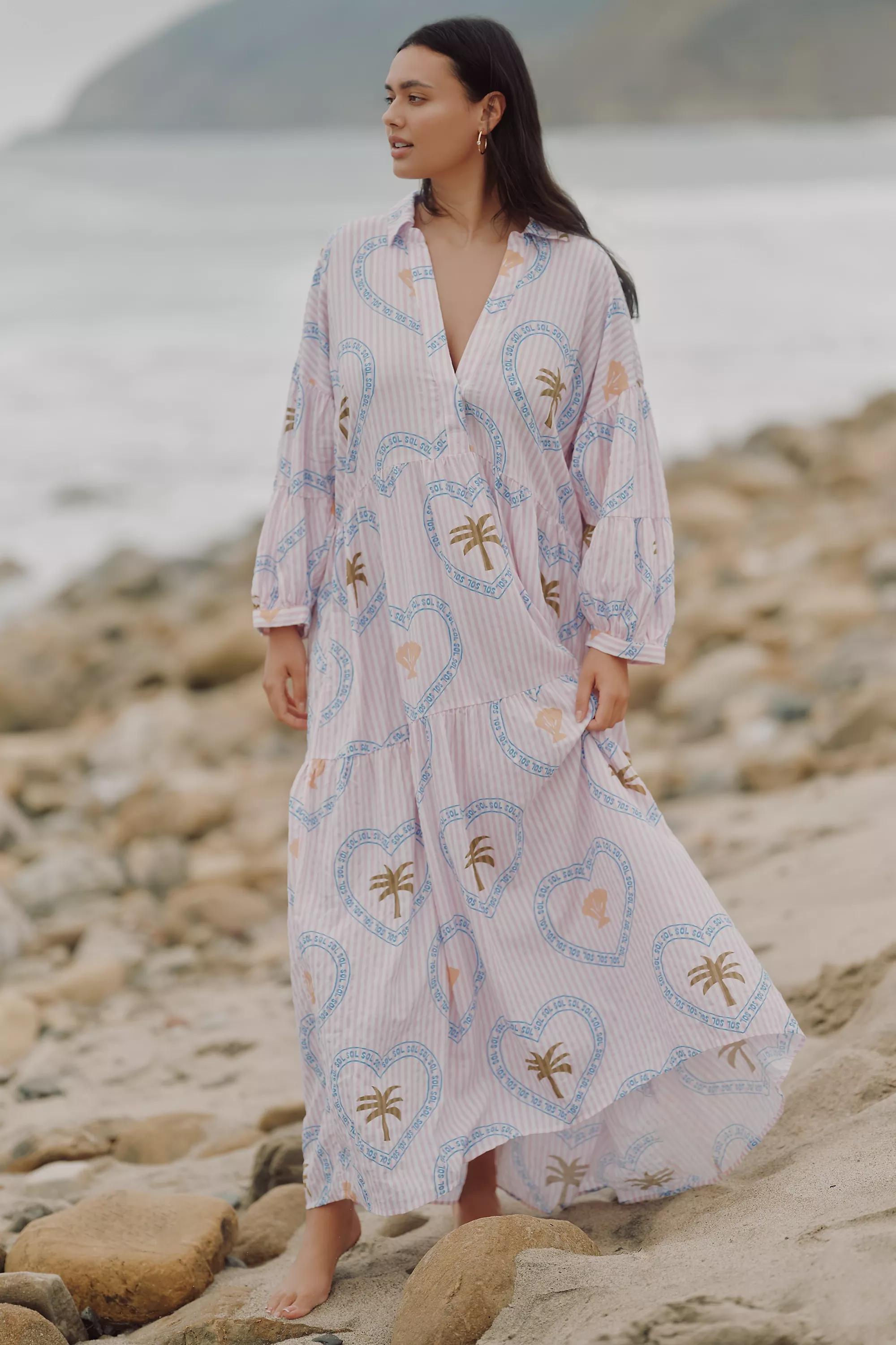 By Celandine Printed Tiered Shirt Dress , Pink, A501_0266, large image number 0