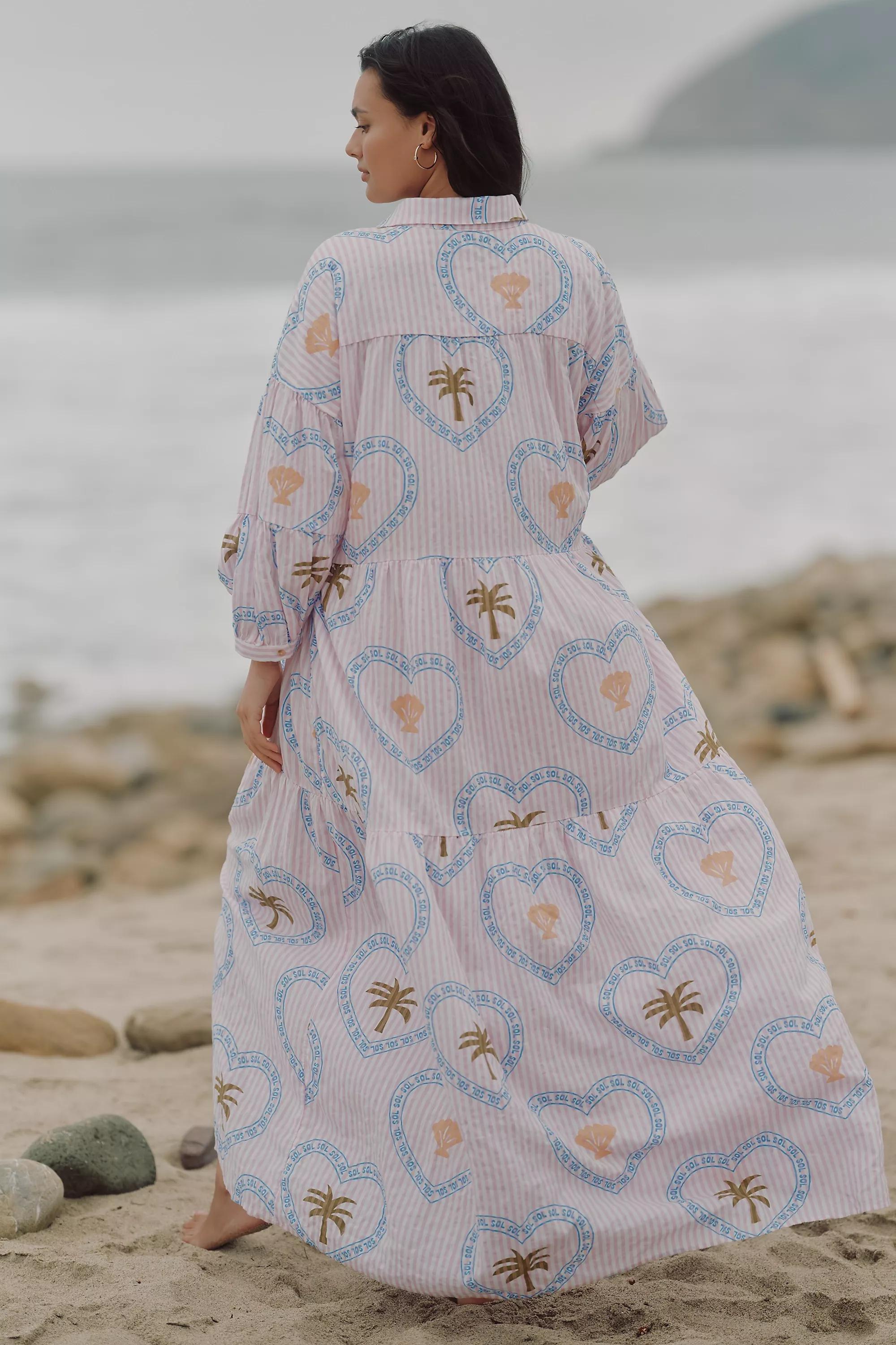 By Celandine Printed Tiered Shirt Dress , Pink, A501_0266, large image number 1