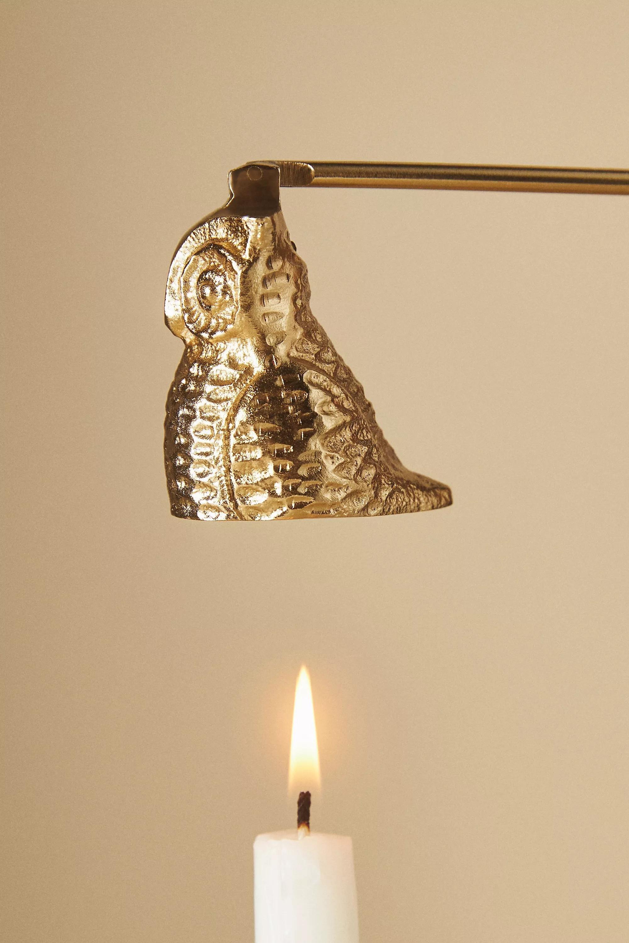 Owl Candle Snuffer, Bronze, , large image number 1