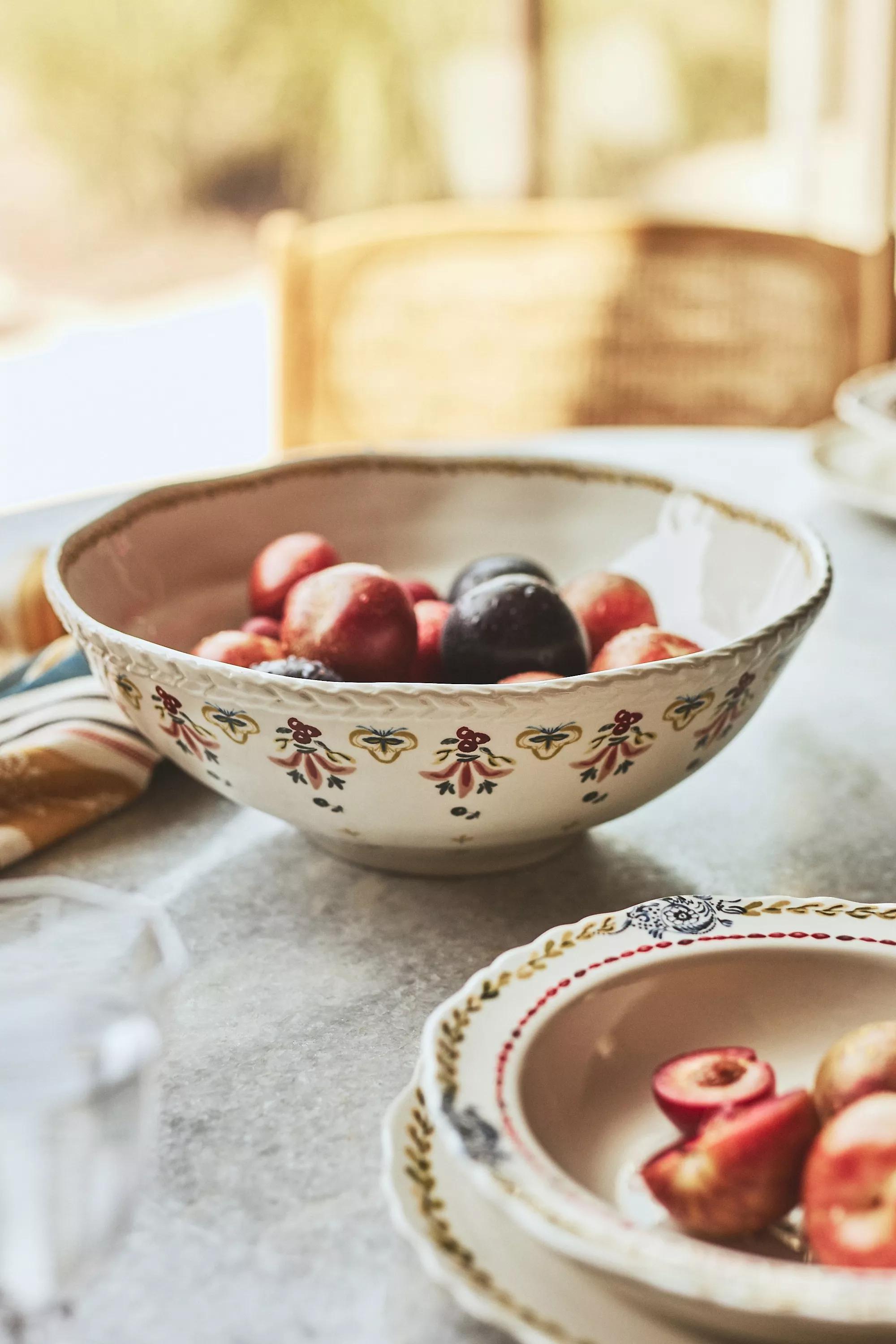 NEUTR MOT Mimi Thorisson for Anthropologie Italian Hours Ceramic Serving Bowl, , large image number 0