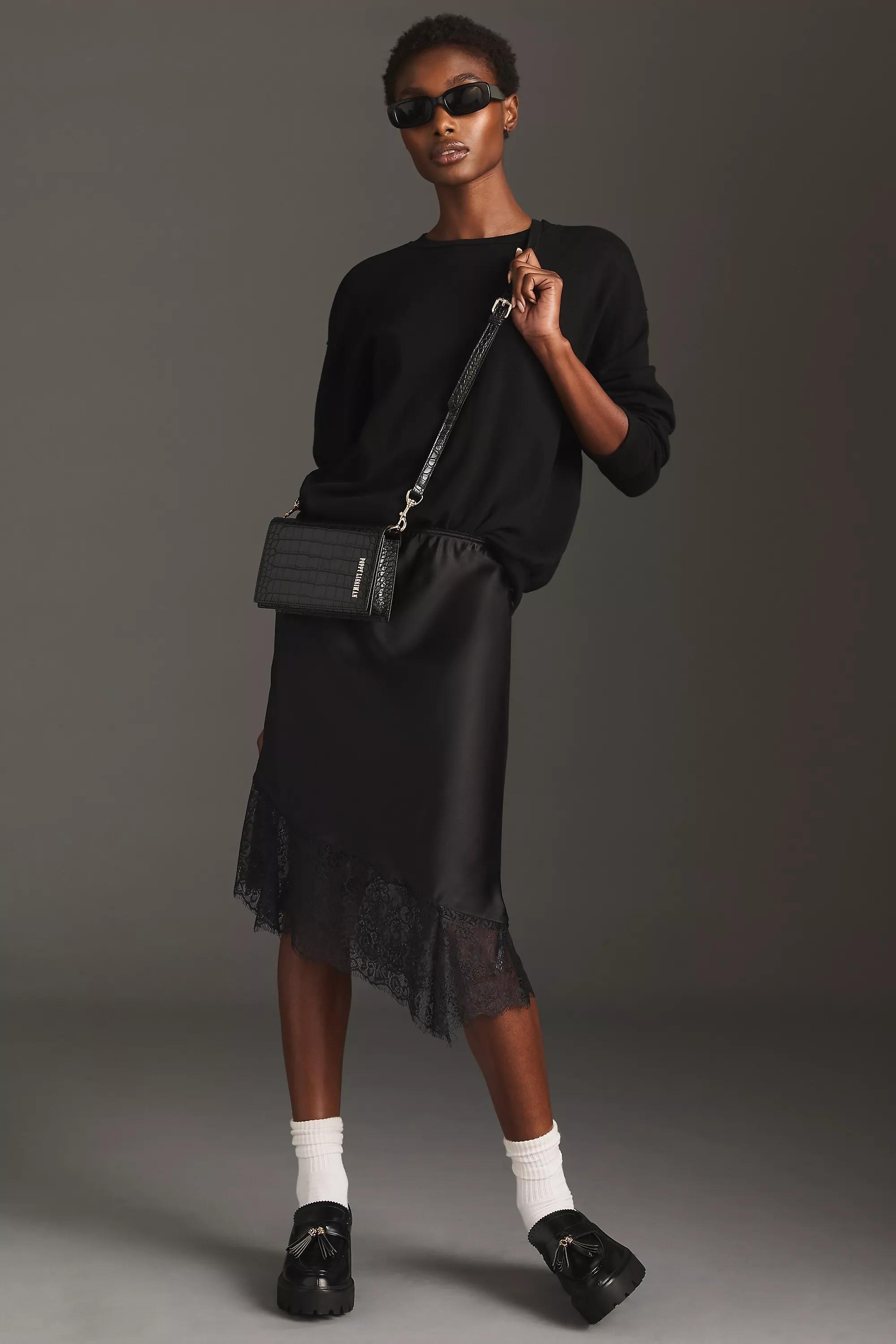 Oxfd Petticoat Skirt, Black, , large image number 0