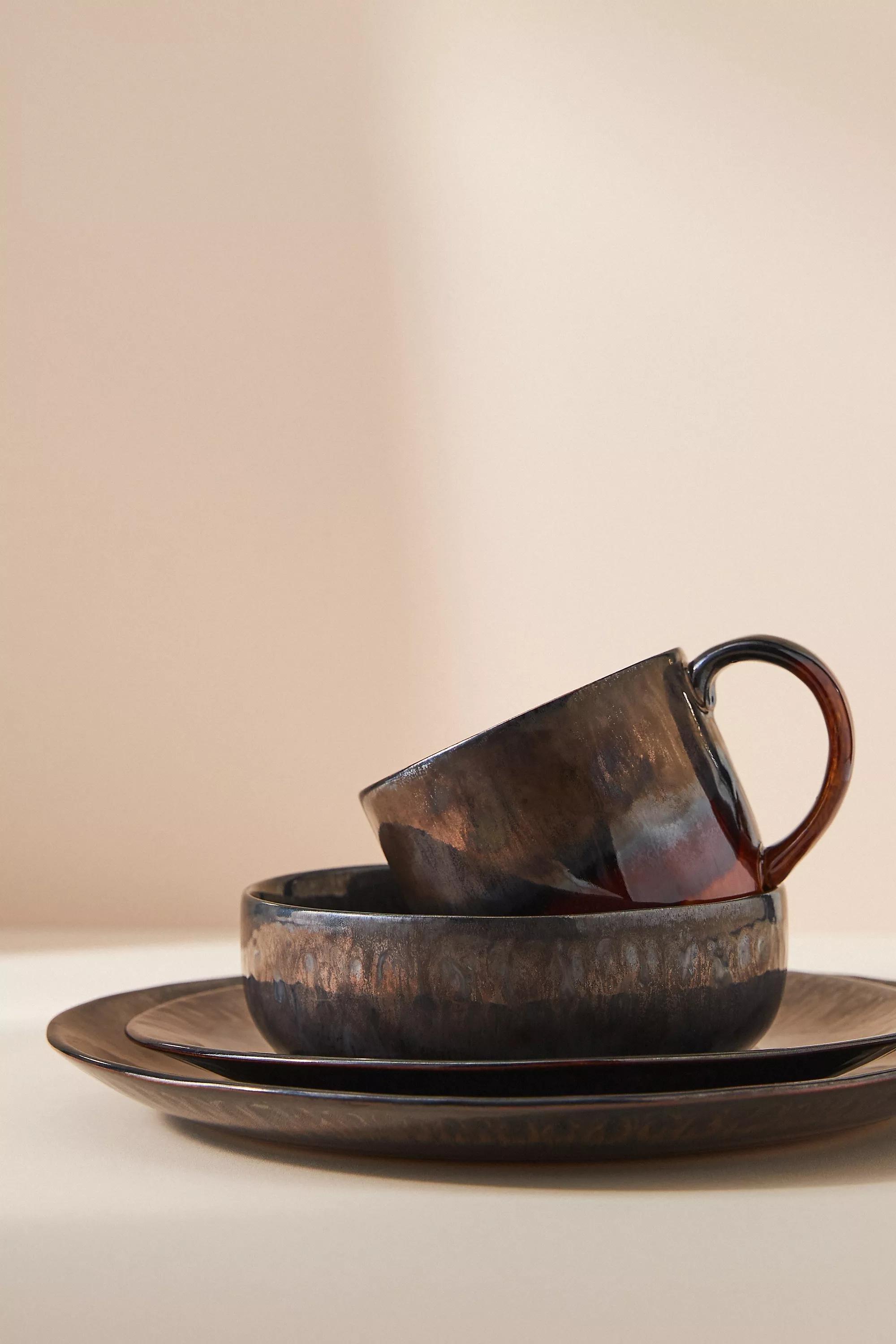 Jera Side Plates, Set Of 4, Black, A501_0022, large image number 1