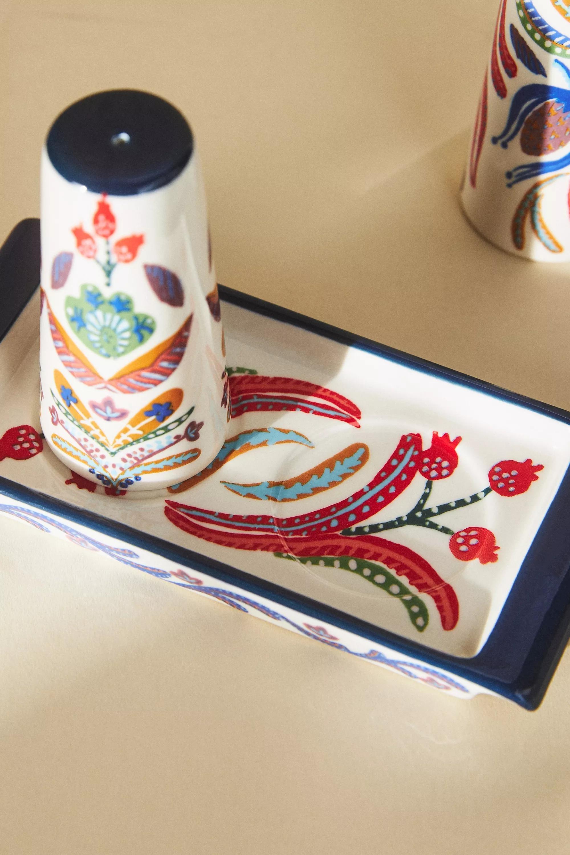 Folkloric Salt & Pepper Shakers, Blue, , large image number 4