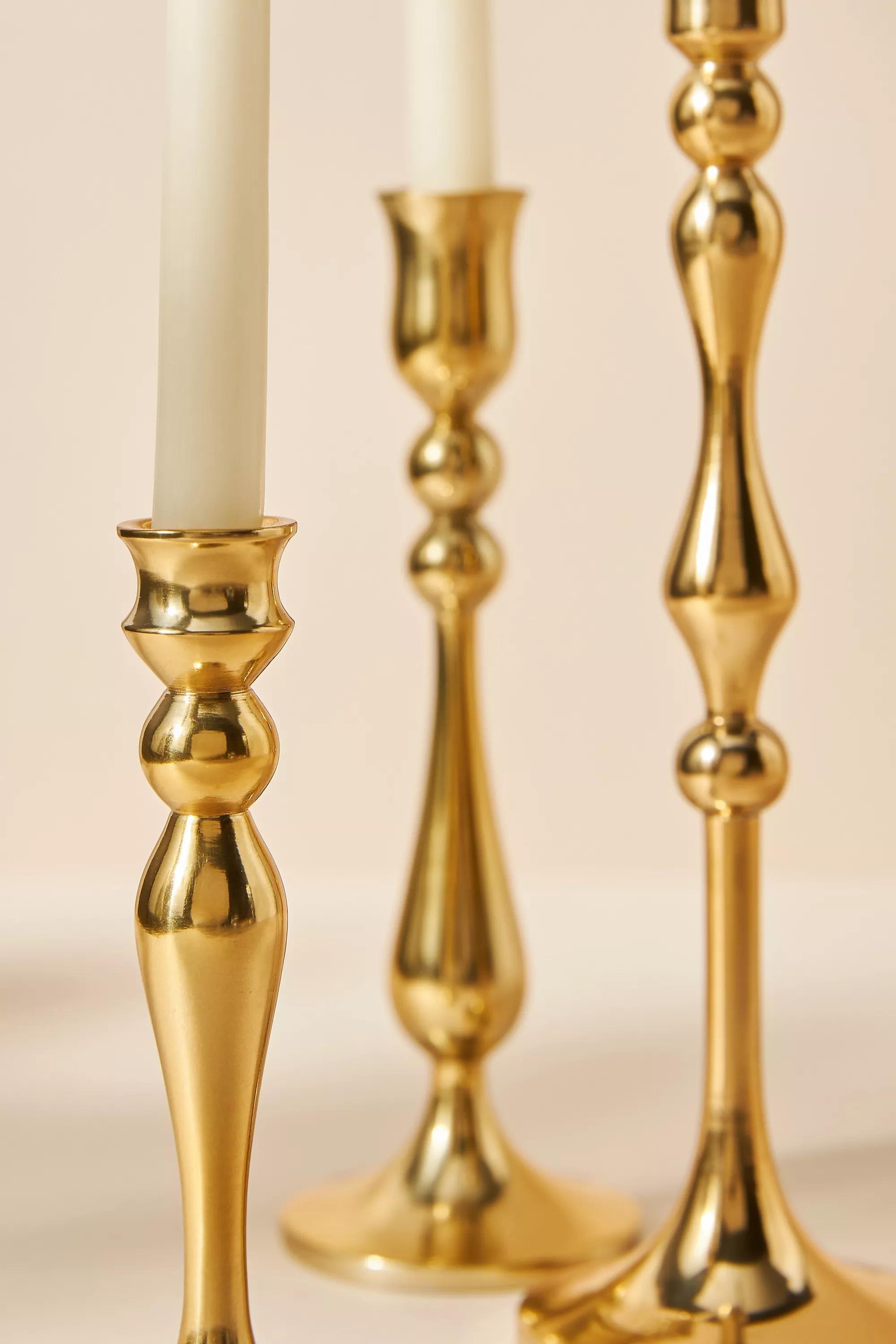 Lumiere Petite Candlestick, Gold, , large image number 4