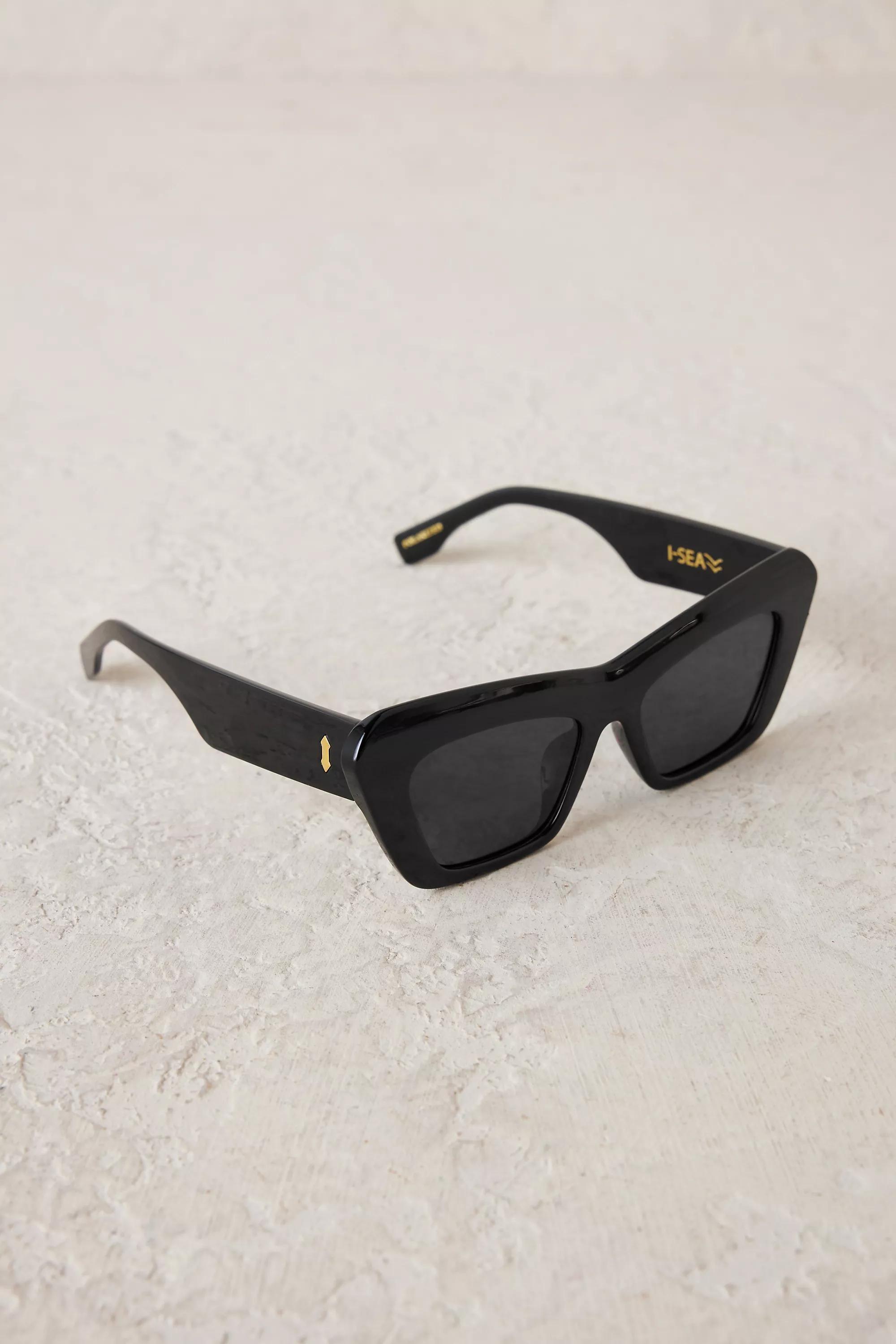 I-Sea Bella Square Cat Eye Sunglasses, Black, , large image number 1