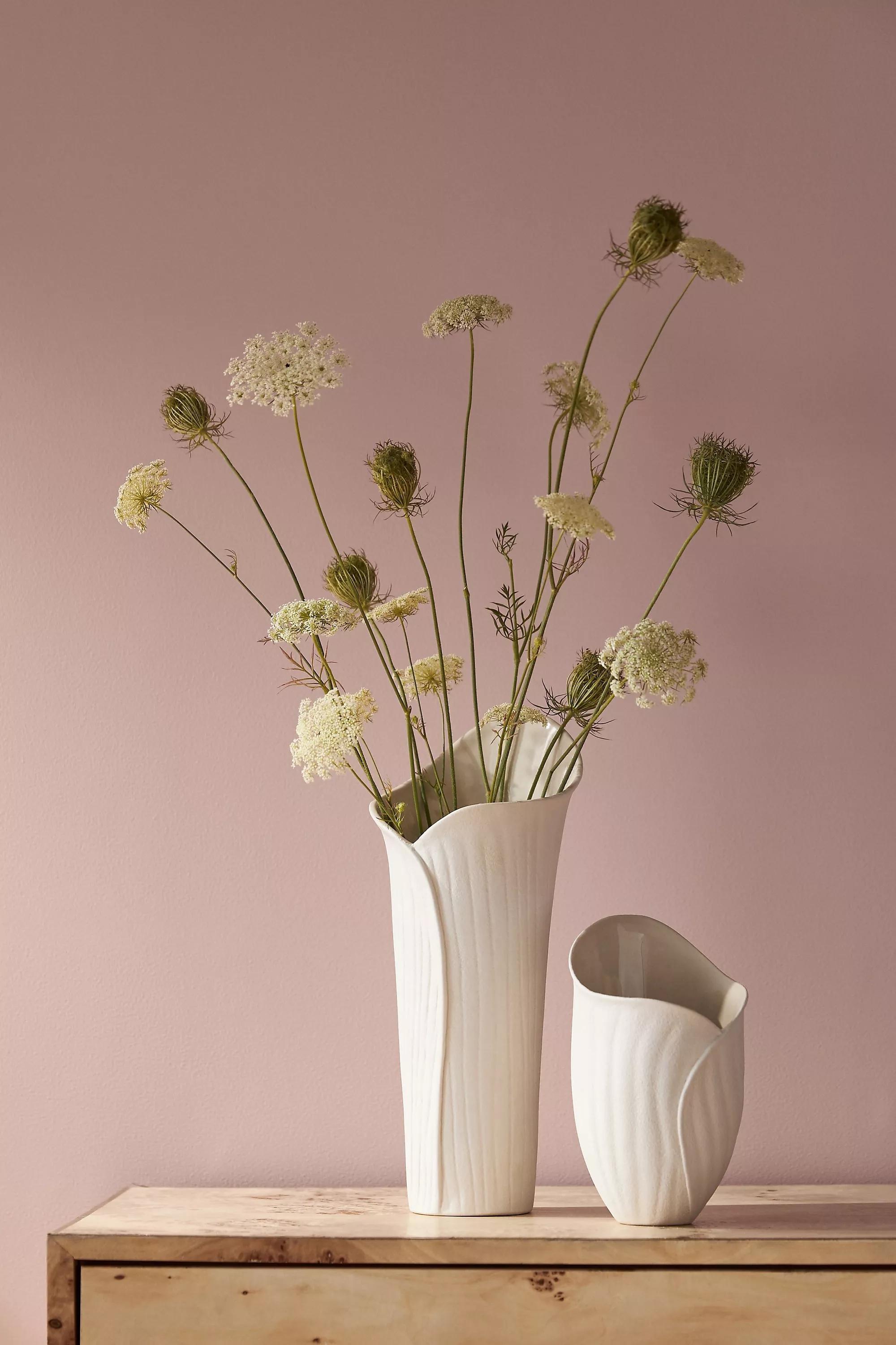 ALL WHITE Erin Fetherston for Anthropologie Dulcette Ceramic Vase, , large image number 0