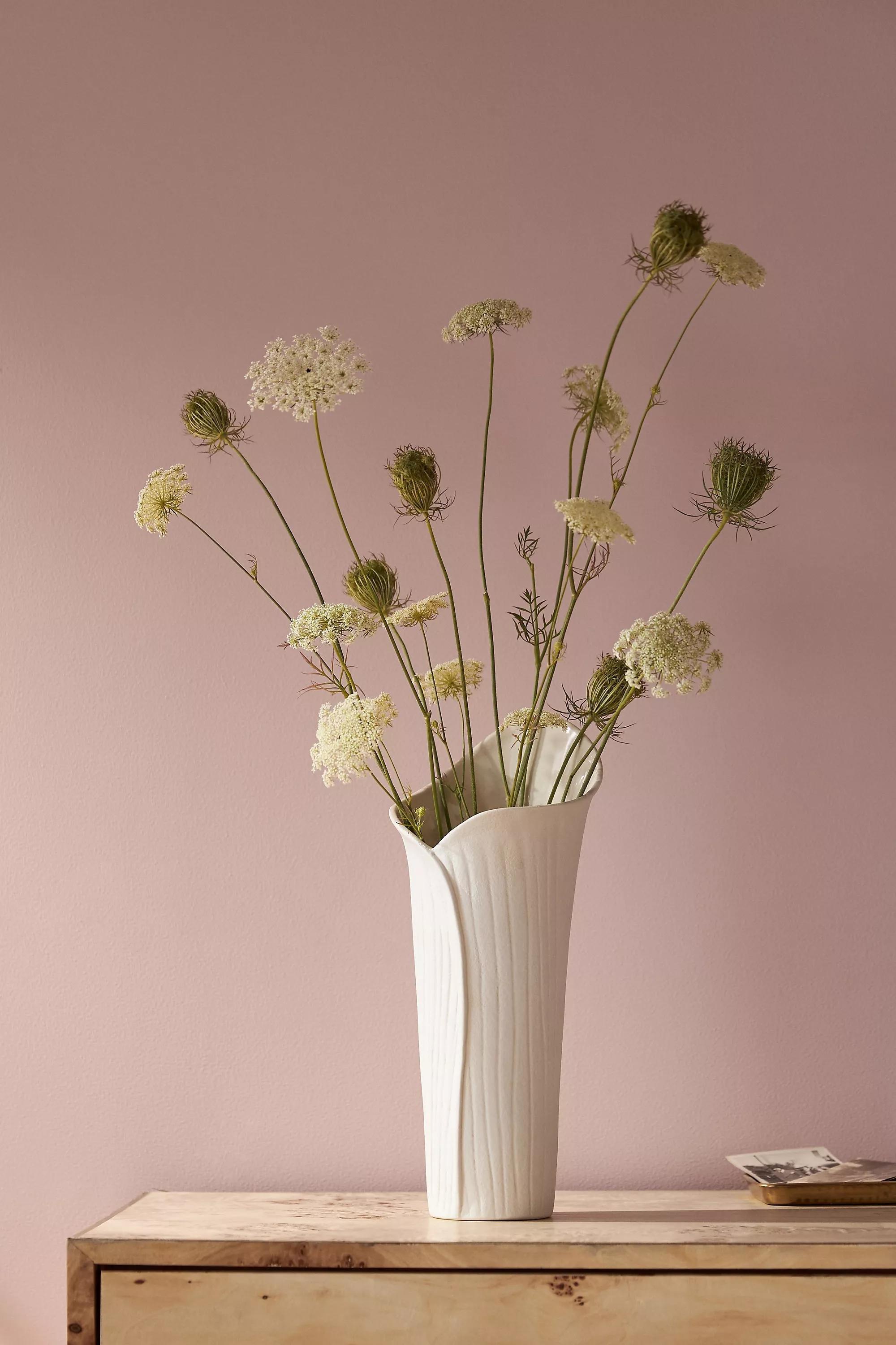 ALL WHITE Erin Fetherston for Anthropologie Dulcette Ceramic Vase, , large image number 4