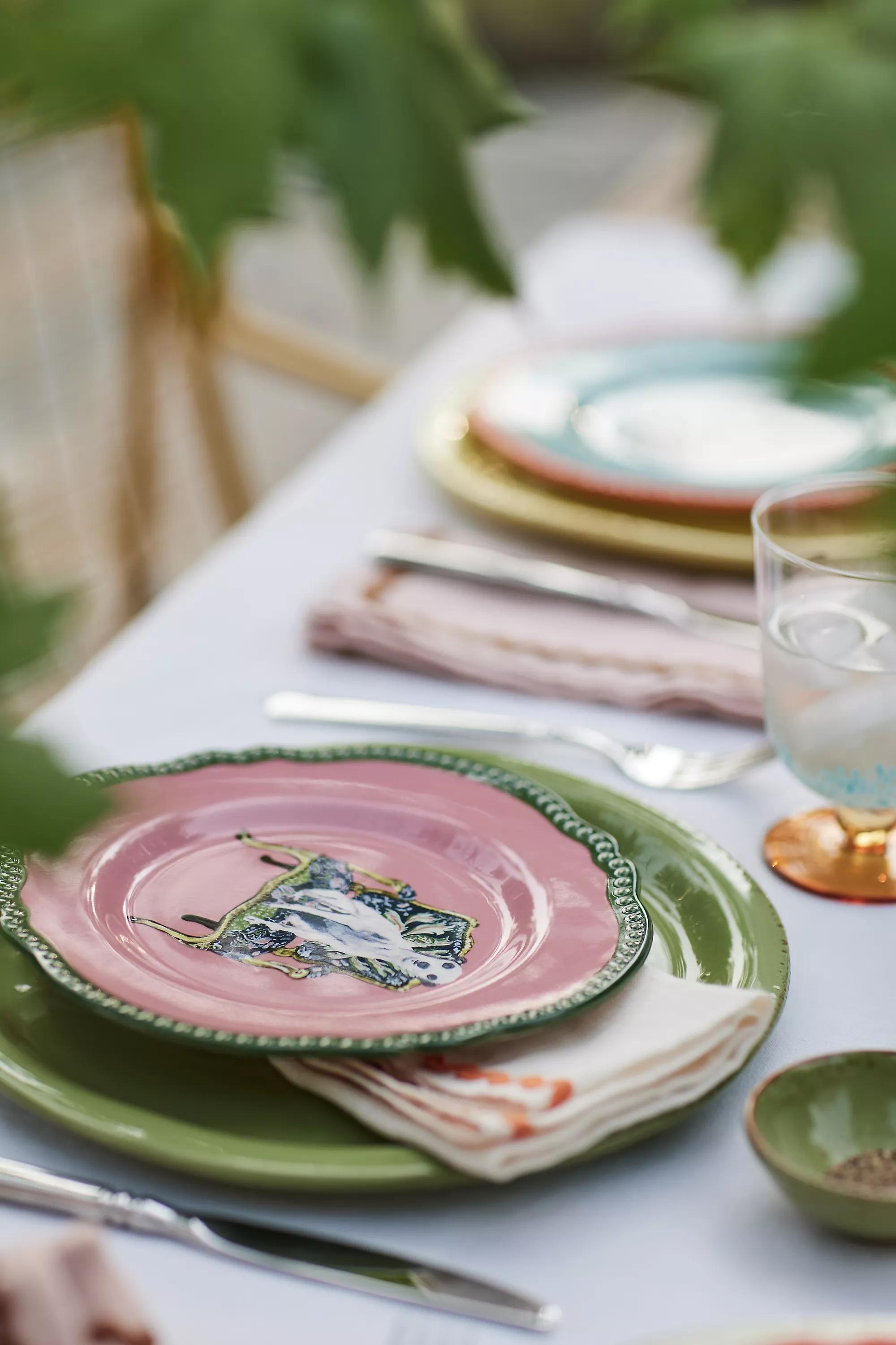 Raphael Balme Hand Painted Dessert Plate, Pink, , large image number 1