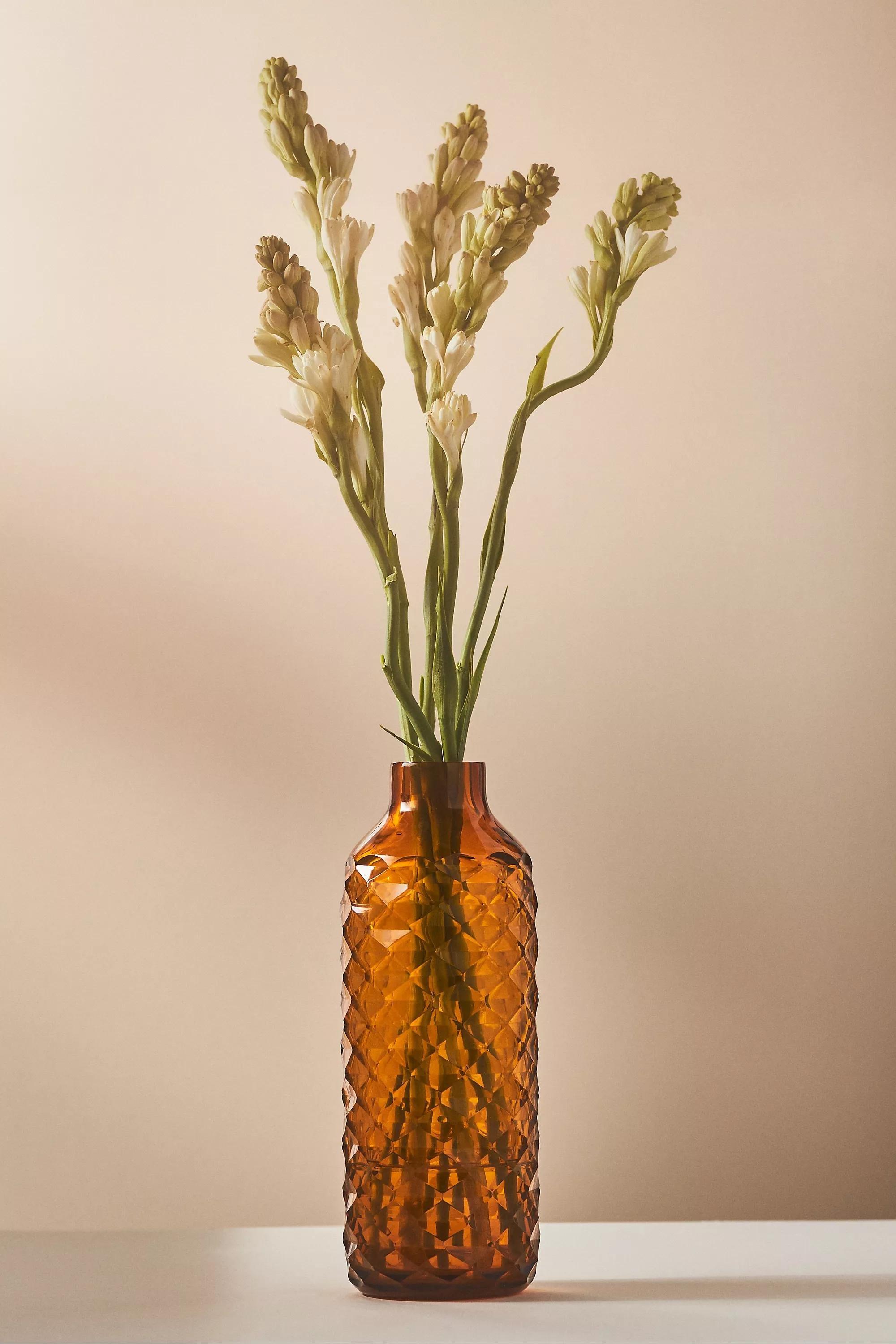 Cut Glass Vase, Gold, A501_0070, large image number 0