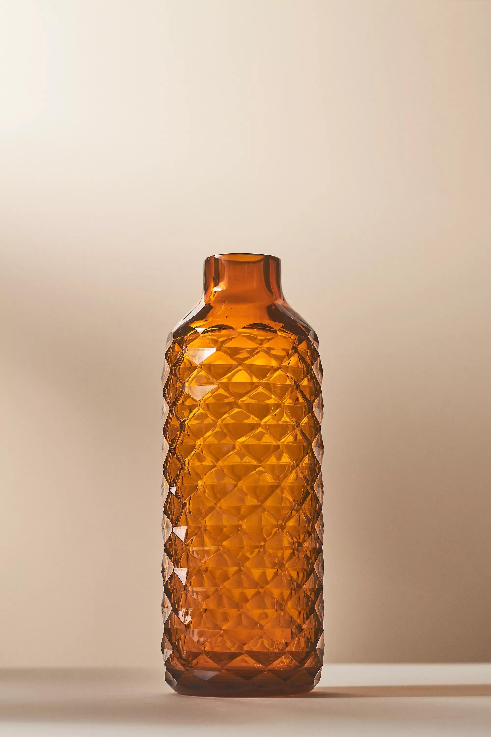 Cut Glass Vase, Gold, A501_0070, large image number 2