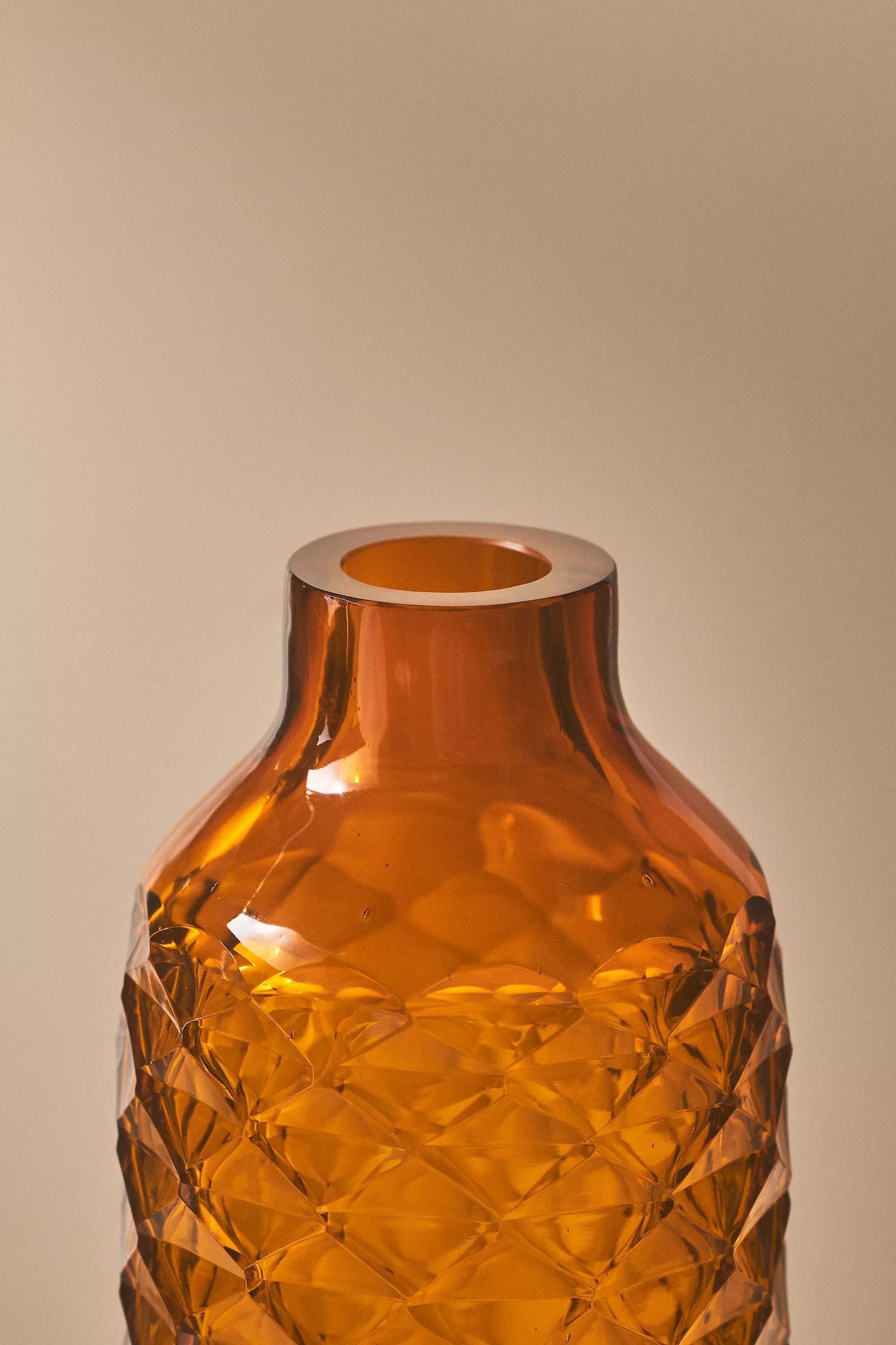 Cut Glass Vase, Gold, A501_0070, large image number 3
