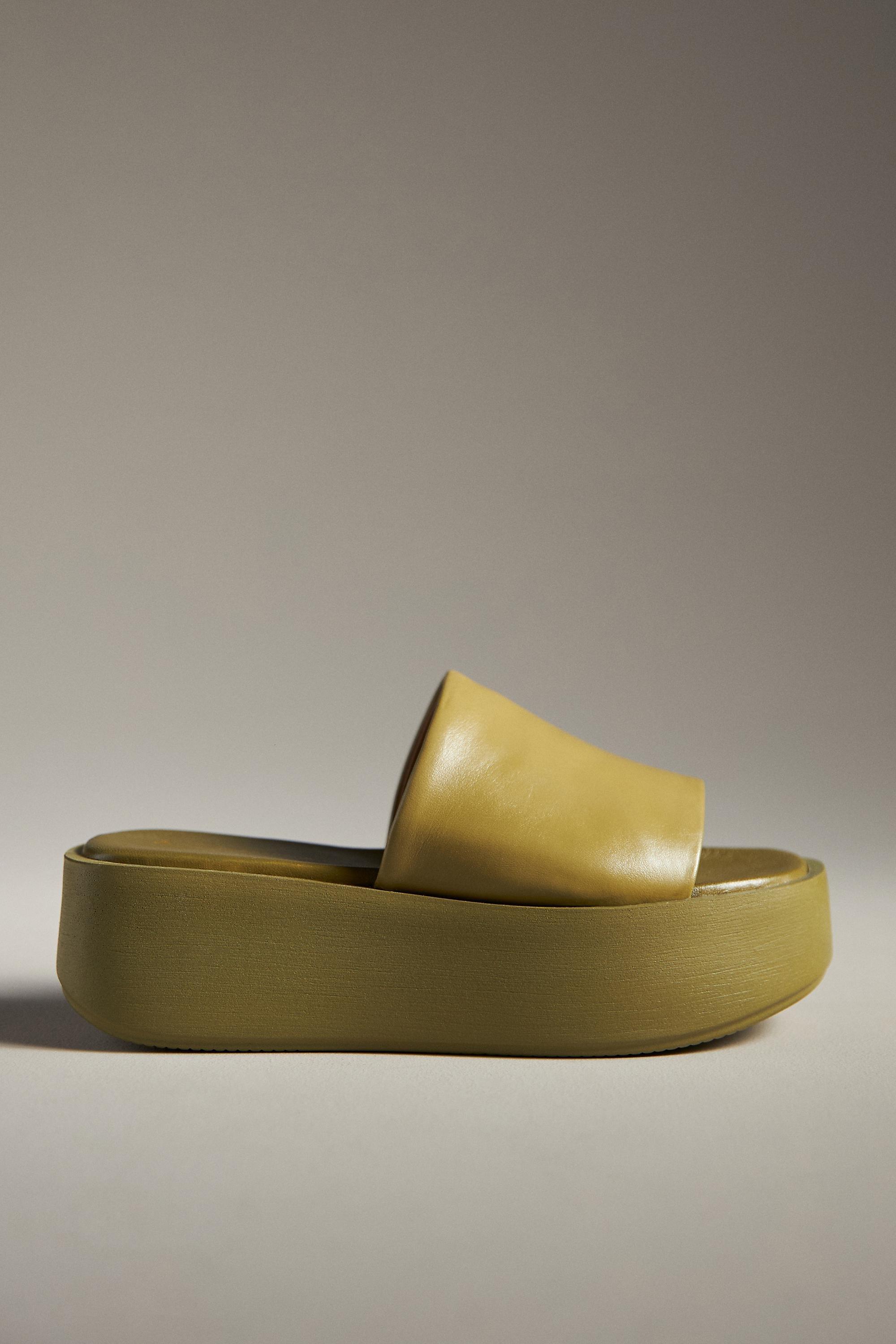 Anthropologie Sandals Platform, Green, , large image number 0