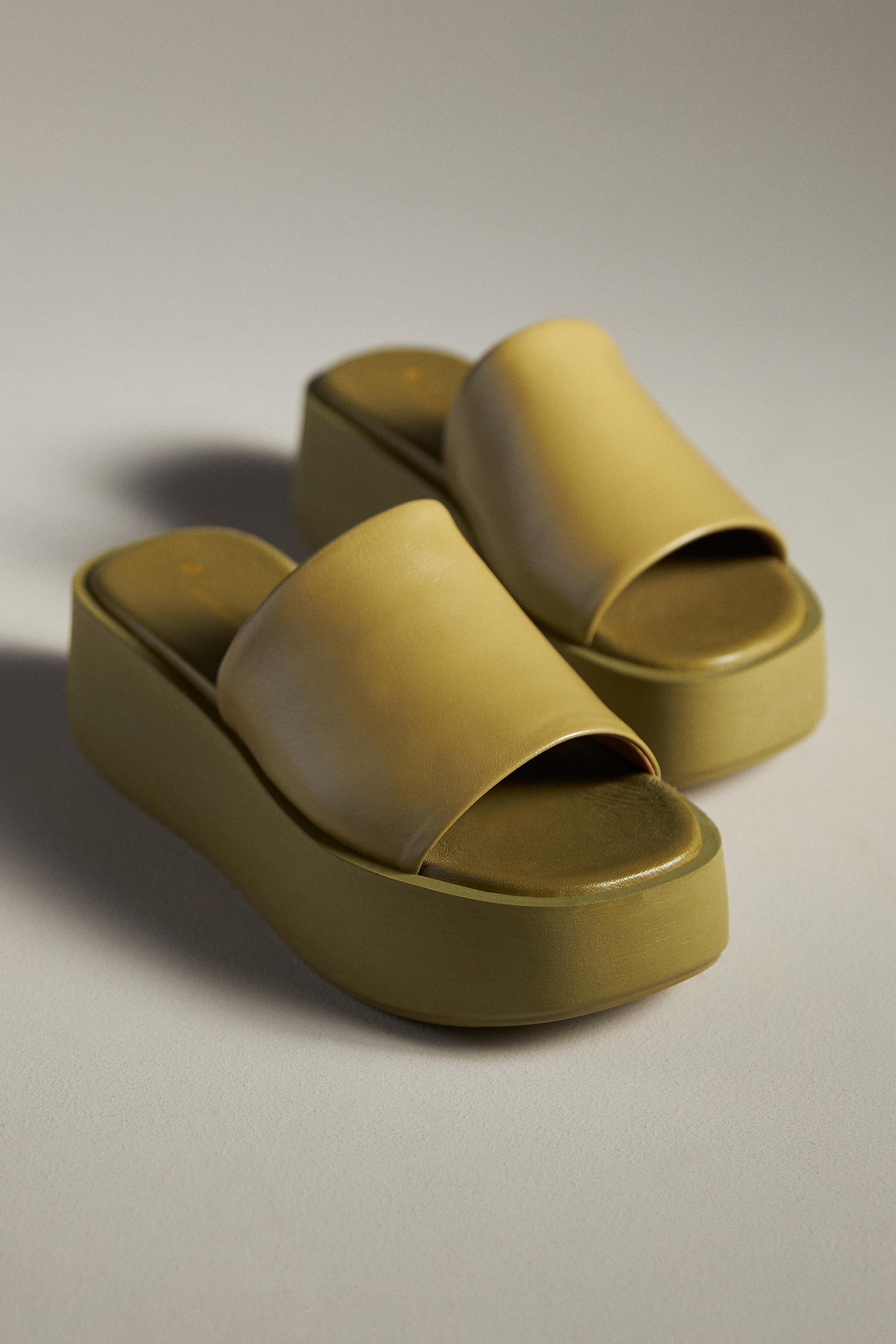 Anthropologie Sandals Platform, Green, , large image number 1