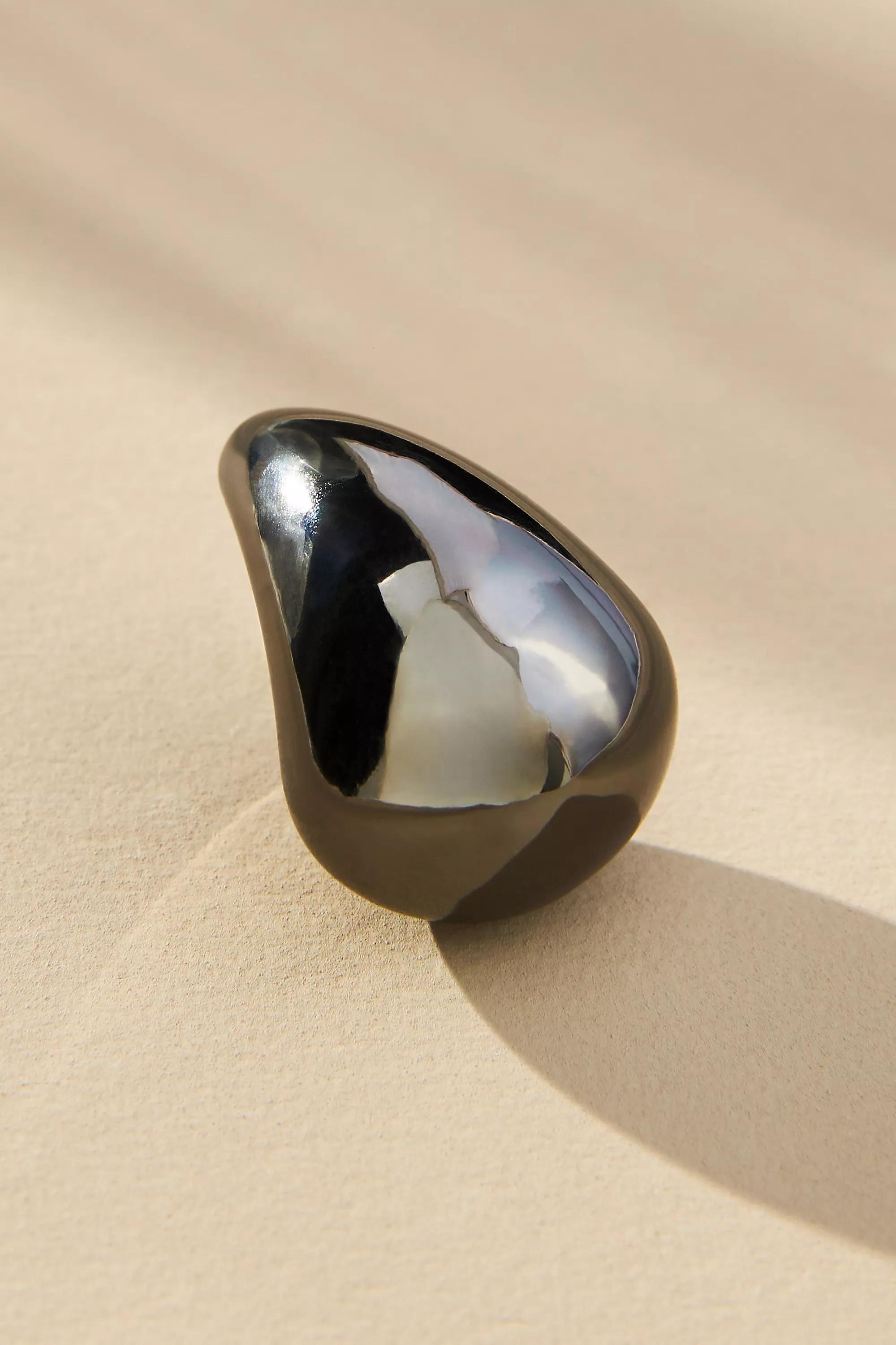 The Petra Mini Drop Earrings, Black, A501_0001, large image number 1