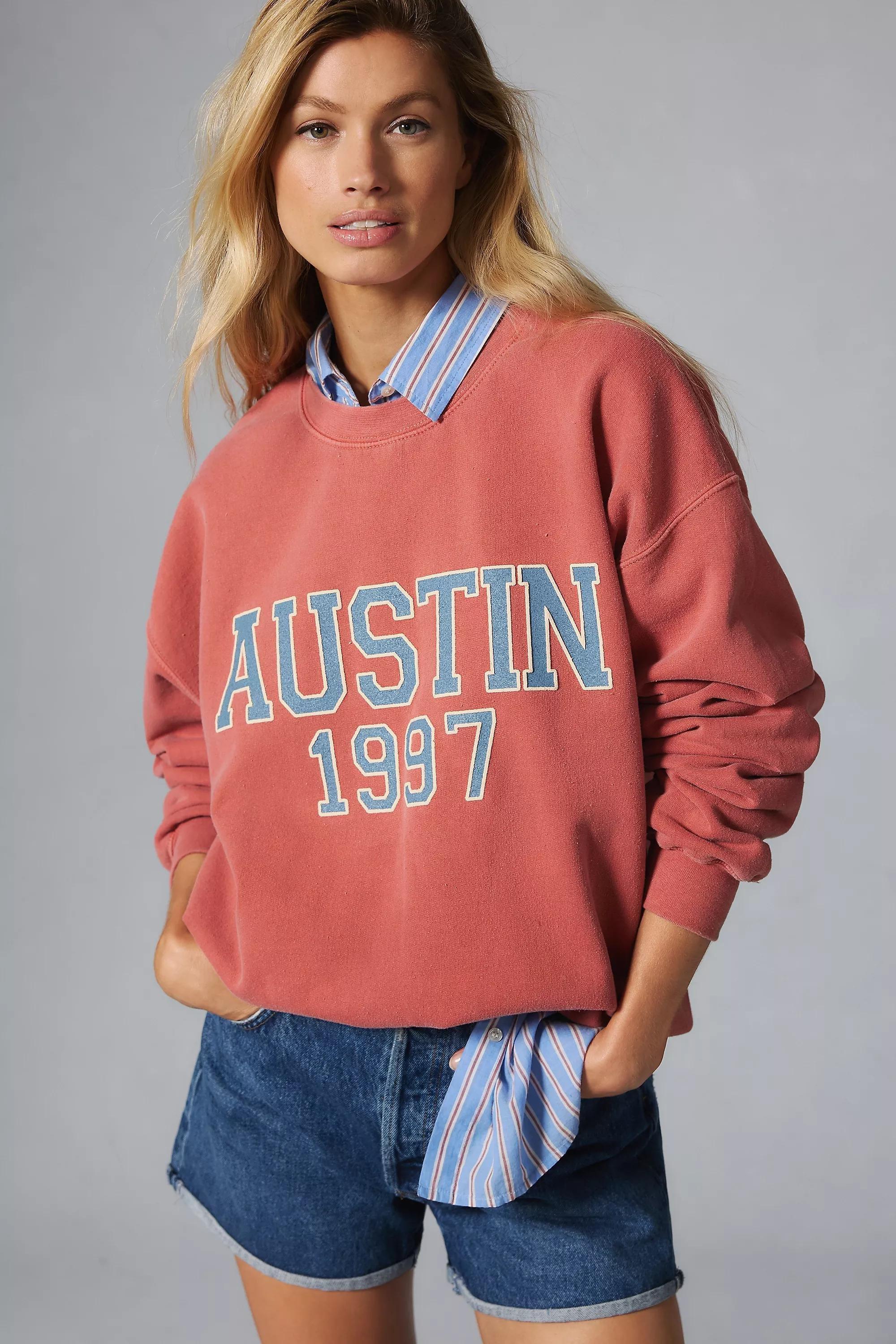 Oversized City Sweatshirt, Red, , large image number 0