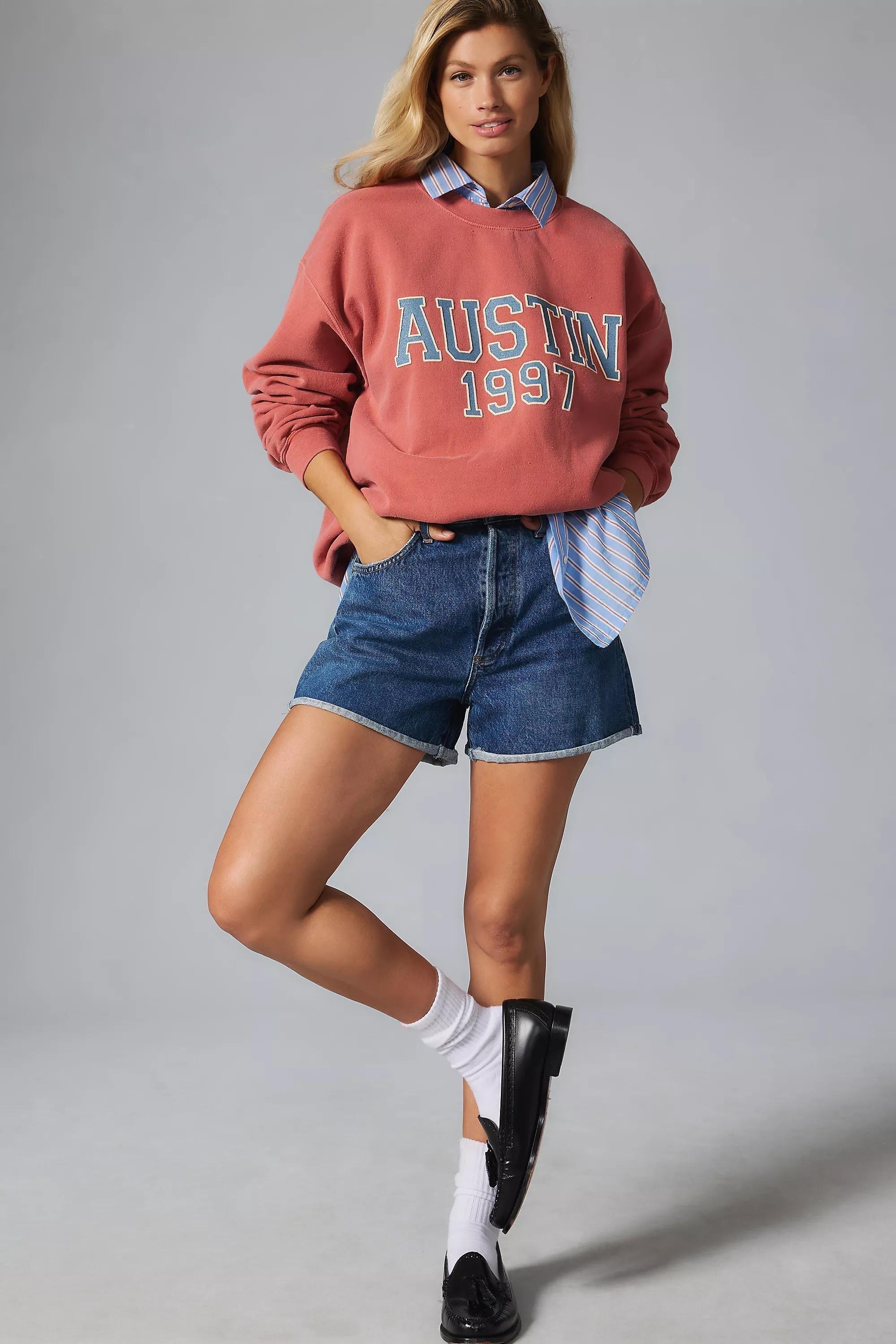Oversized City Sweatshirt, Red, , large image number 4