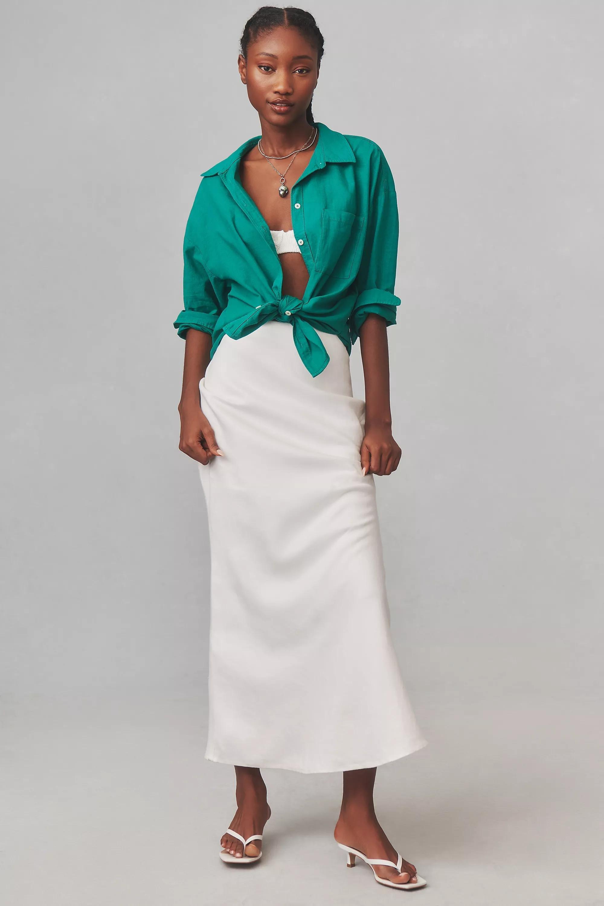 By Maeve The Bennet Button-down Shirt, Green, A501_0030, large image number 3