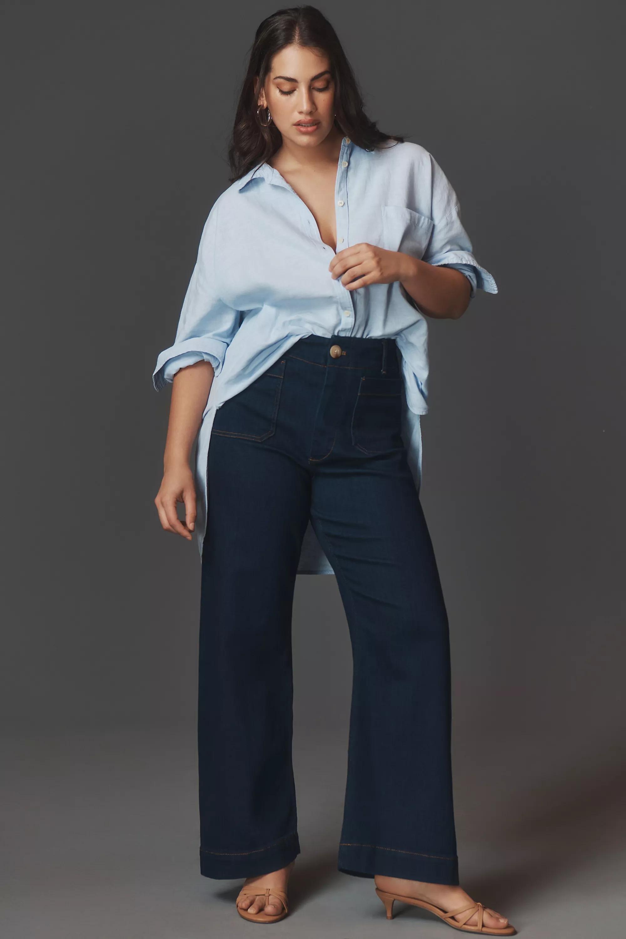 The Bennet Buttondown Shirt By Maeve: Linen Edition, Blue, , large image number 4