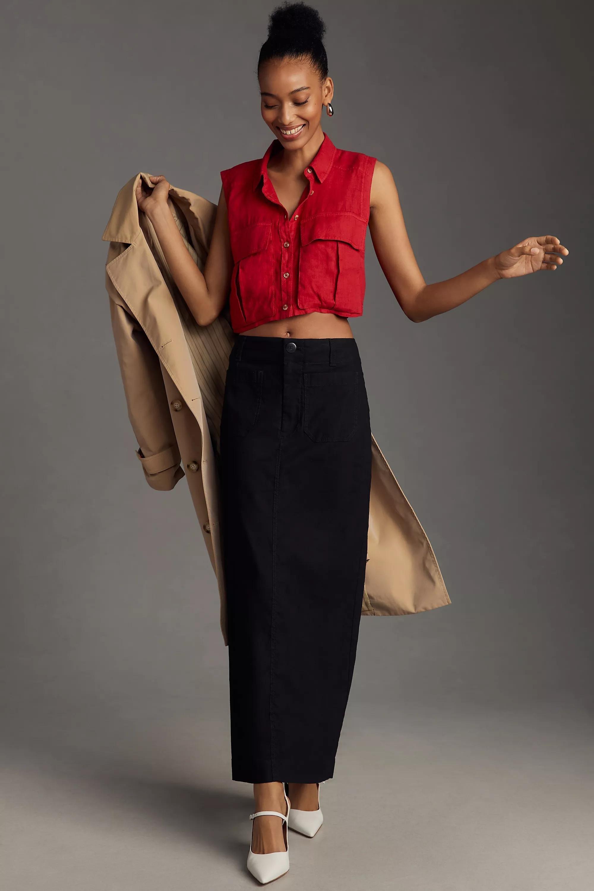 The Colette Maxi Skirt, Black, , large image number 0