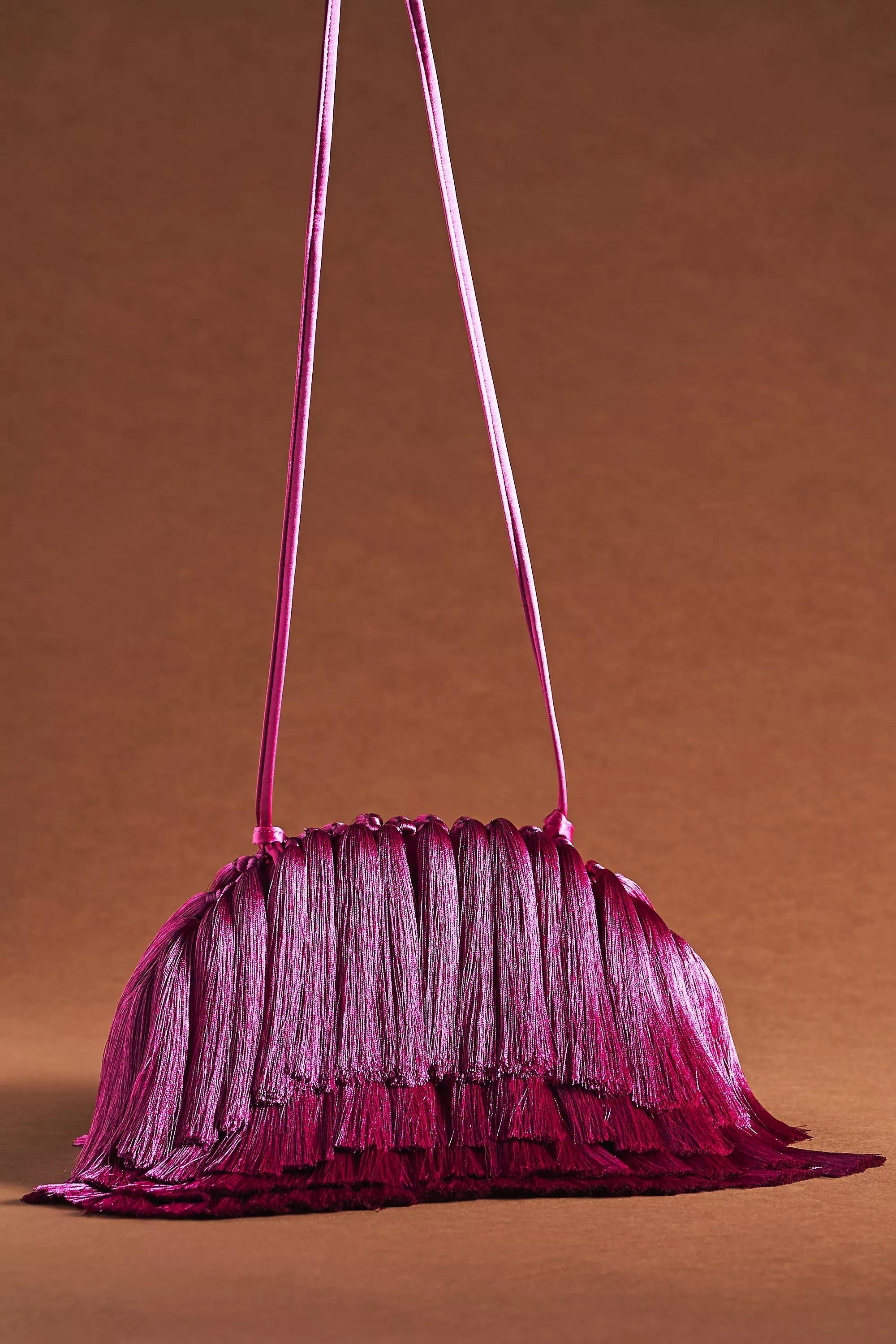 Fringed Clutch, Pink, A501_0066, large image number 2