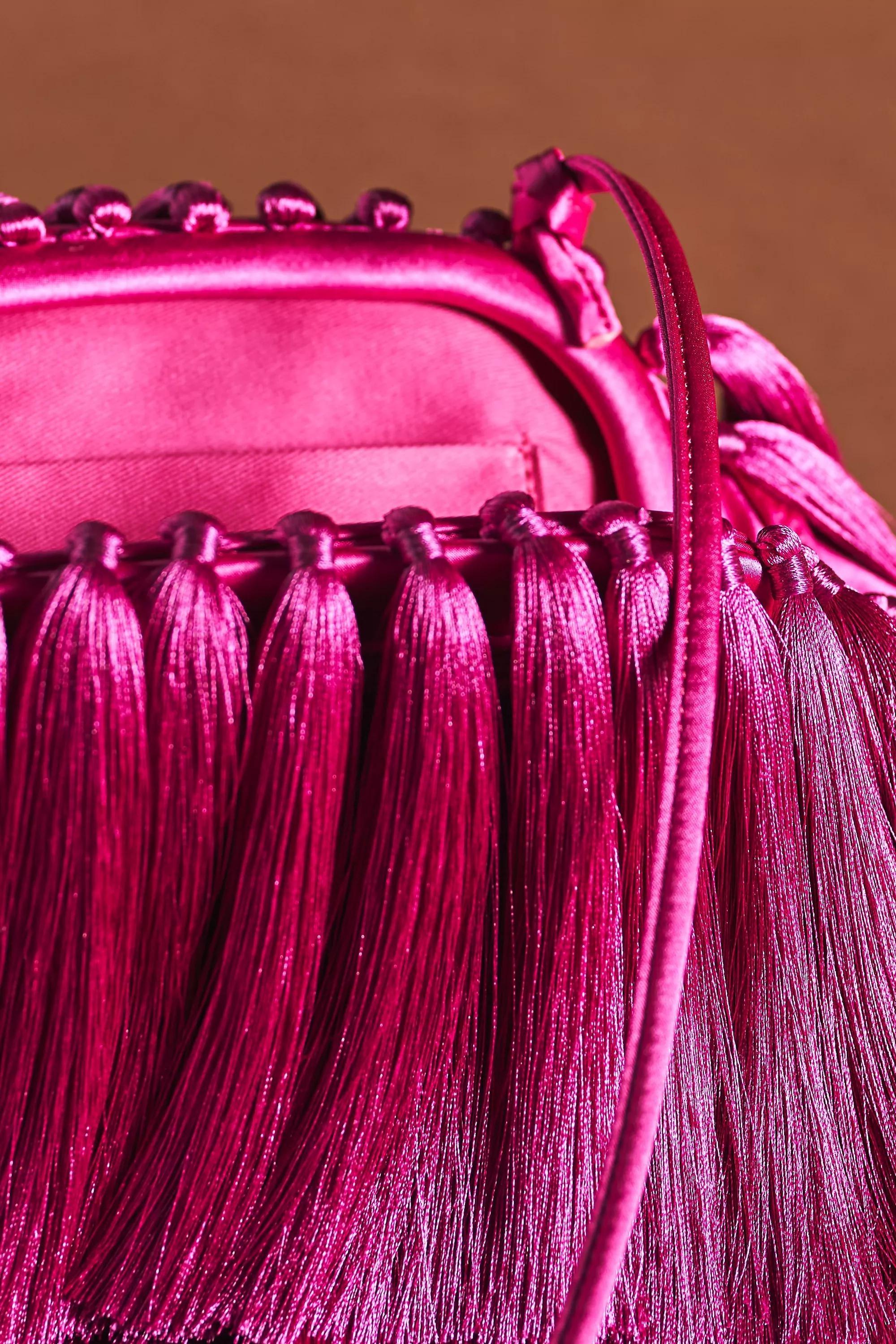 Fringed Clutch, Pink, A501_0066, large image number 3