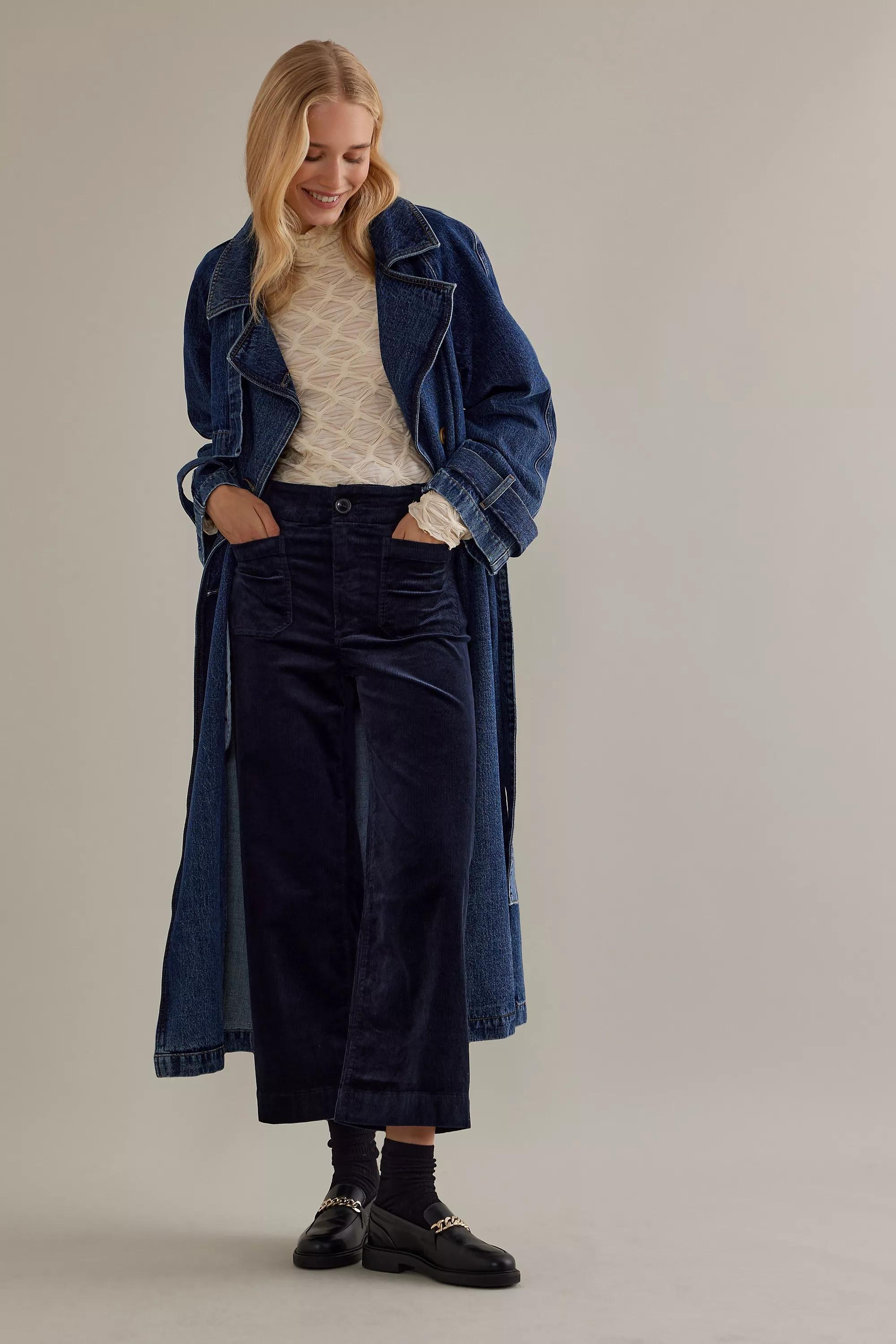 By Meave Cropped Corduroy Wide-Leg Trousers, A501_0041, large image number 7