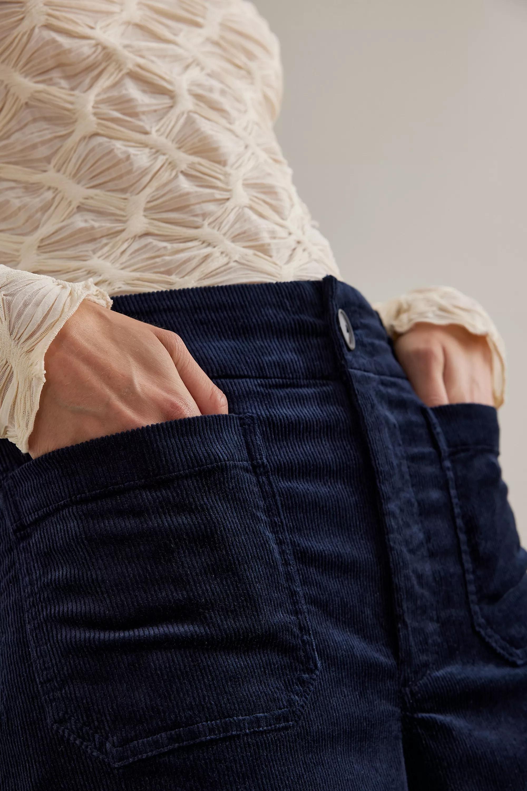 By Meave Cropped Corduroy Wide-Leg Trousers, A501_0041, large image number 10