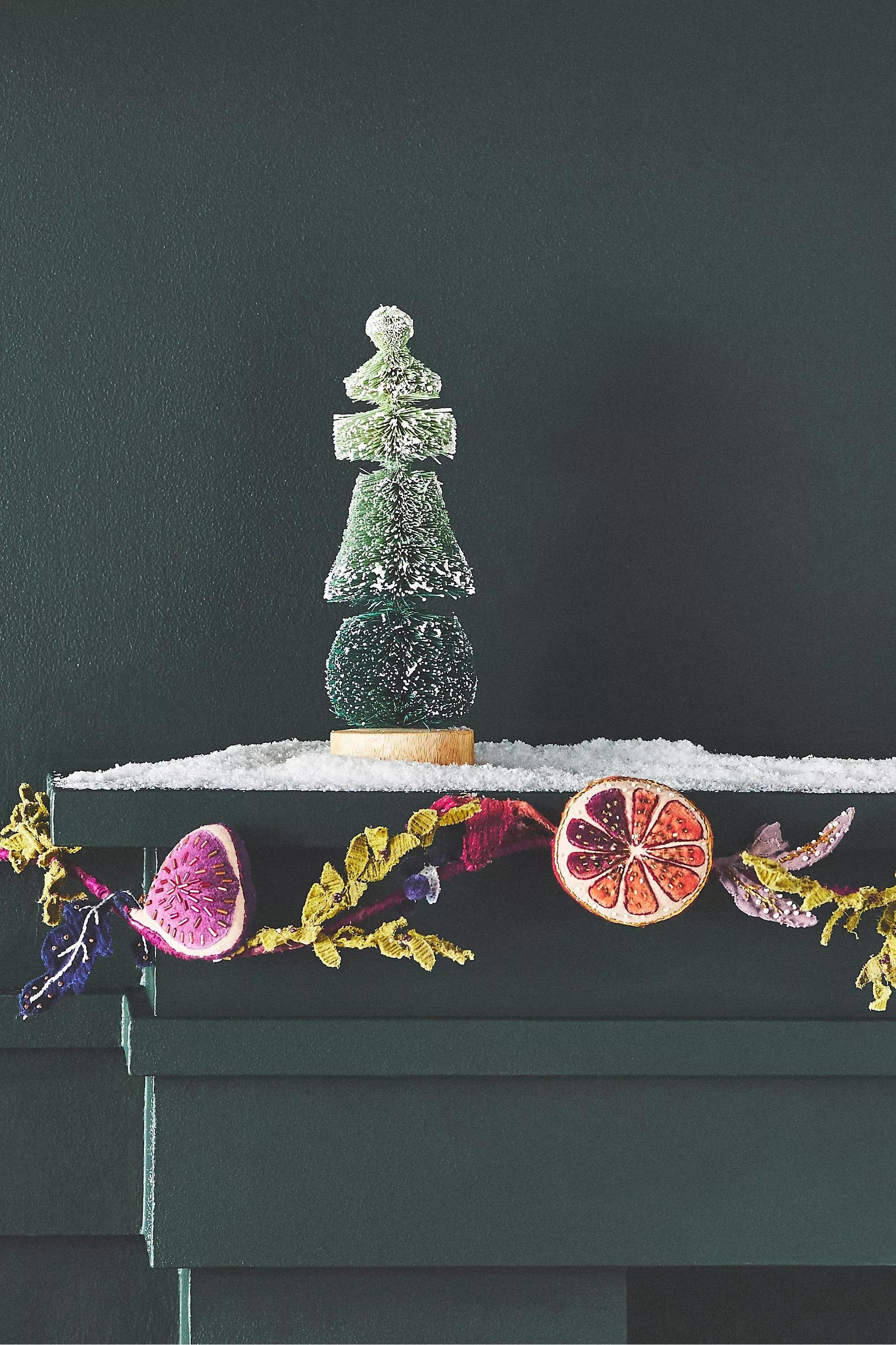 Small Tilly Bristle Brush Tree Christmas Decoration, Green, , large image number 0
