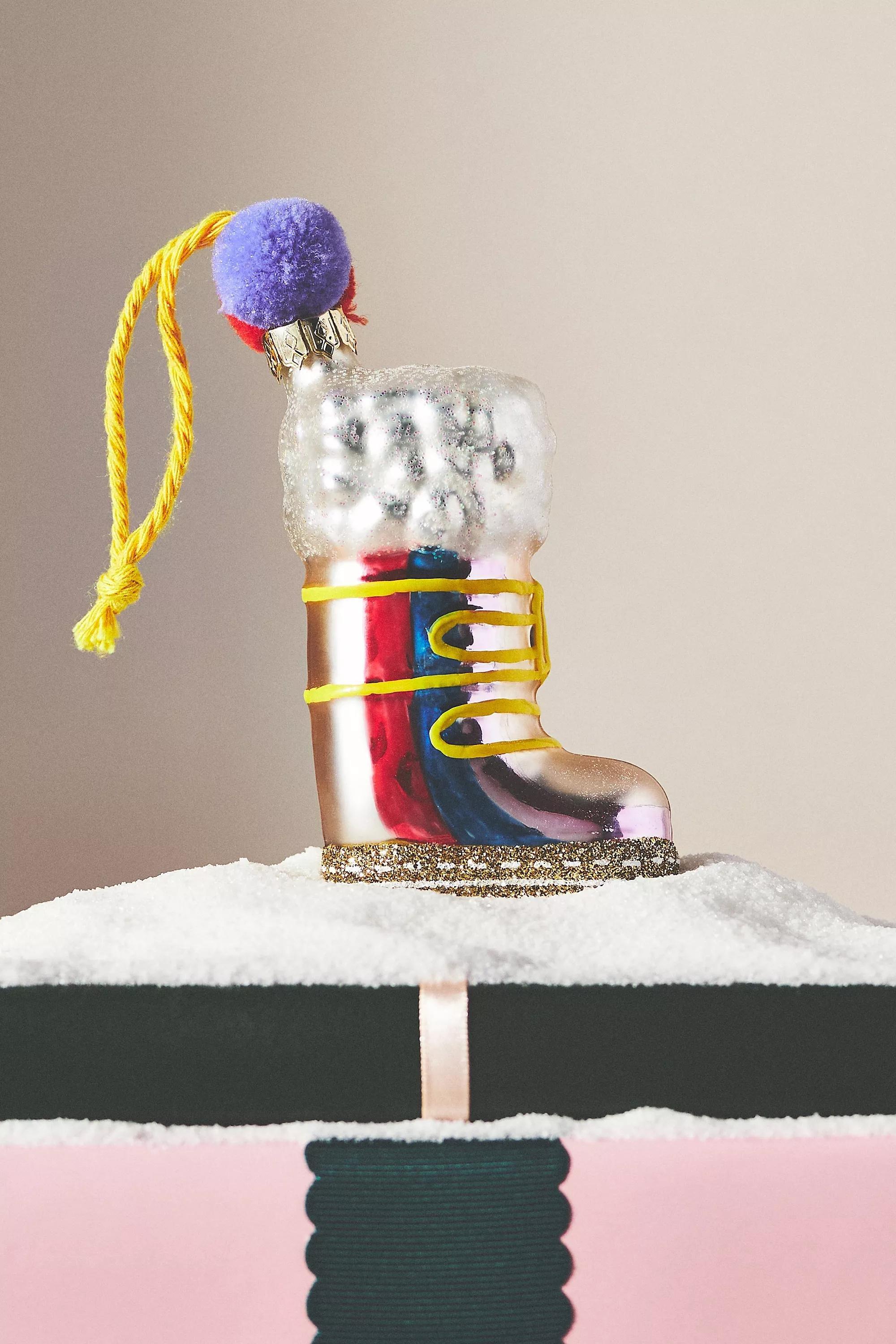 Skiing Glass Ornament, Multicolour, A501_0000, large image number 0