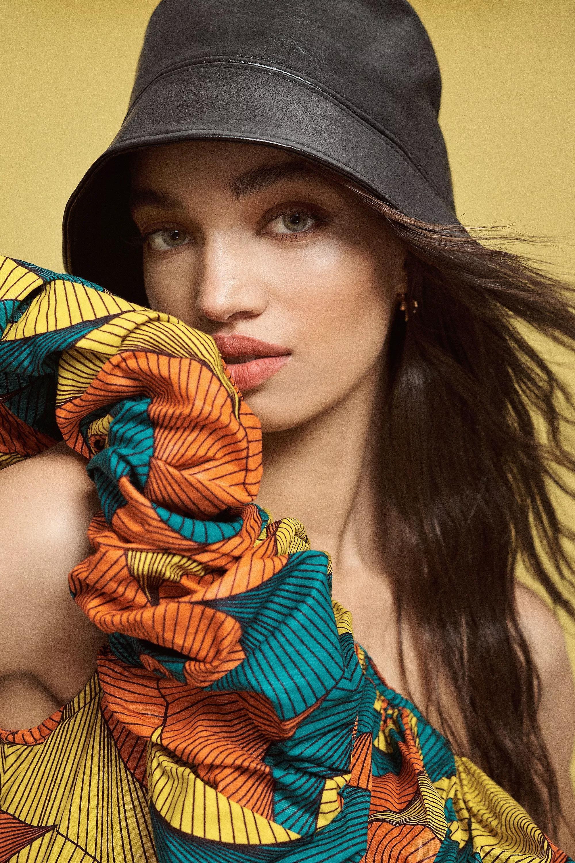 Faux Leather Bucket Hat, Black, A501_0001, large image number 0