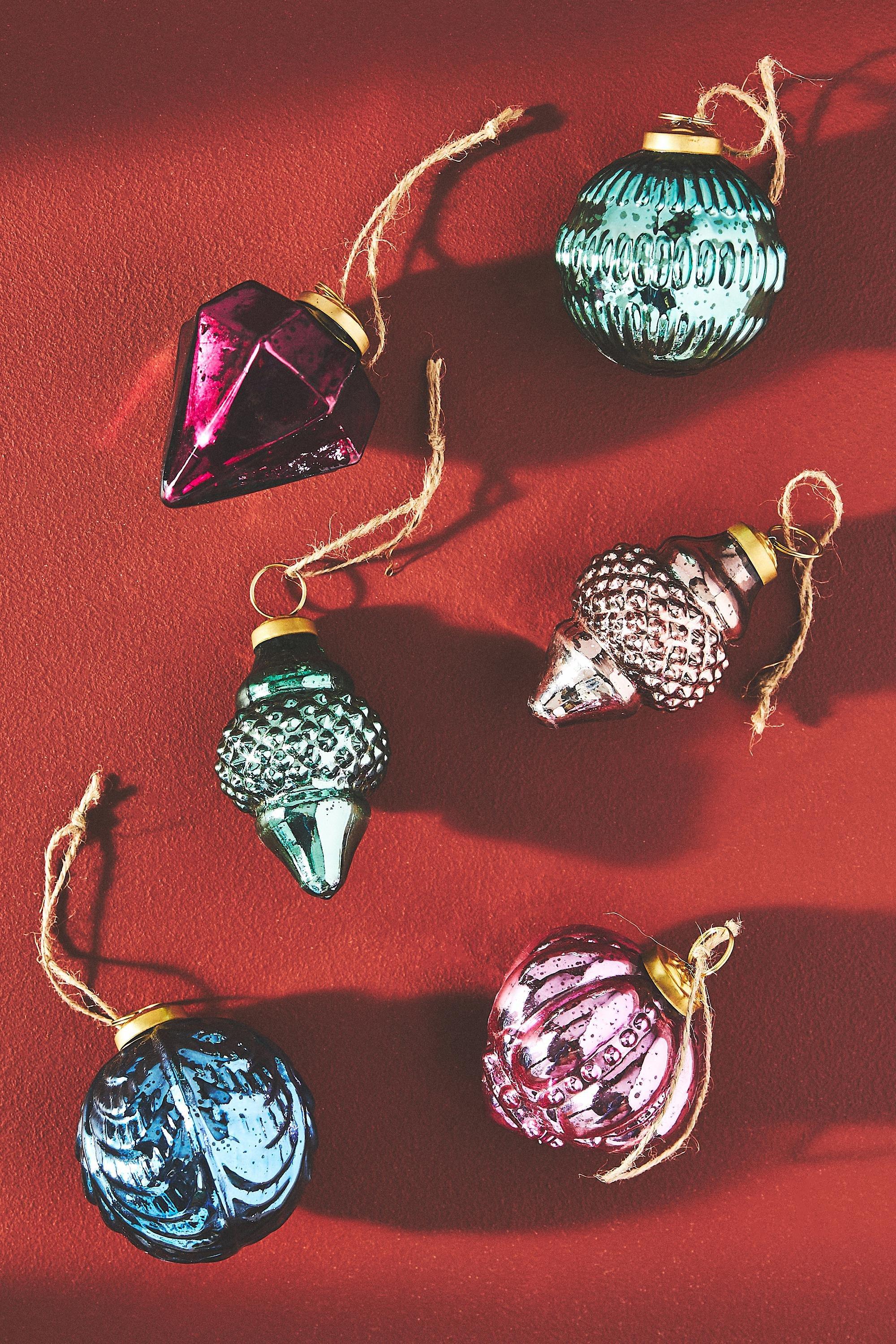 Bright & Shiny Ornaments, Set Of 6, Multicolour, A501_0000, large image number 1