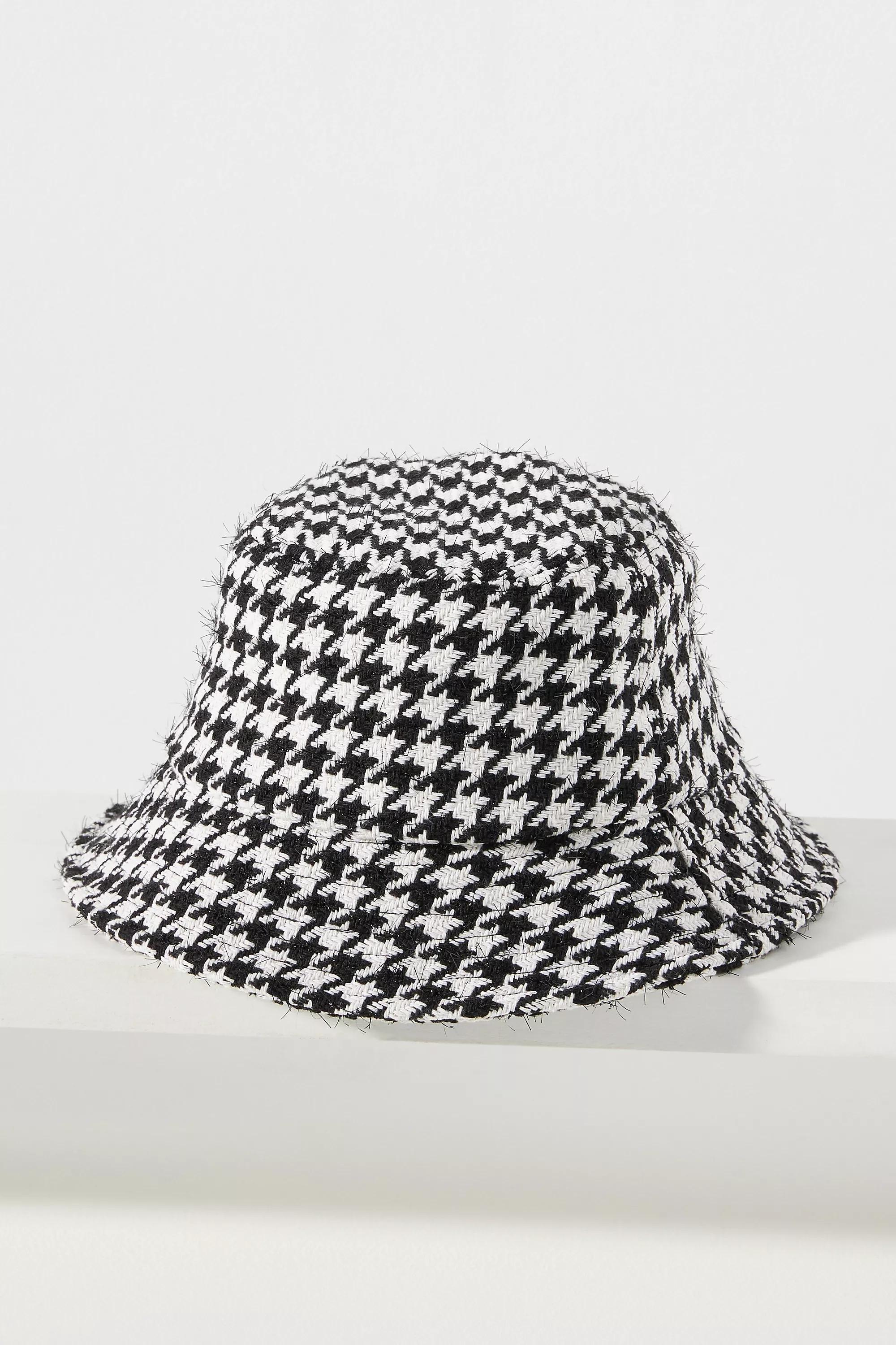 Houndstooth Bucket Hat, Black, A501_0018, large image number 0