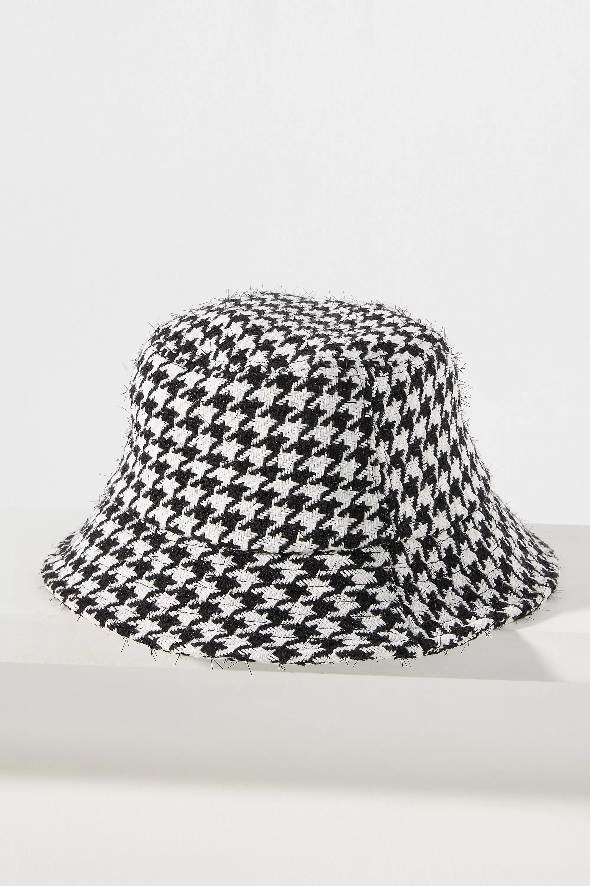 Houndstooth Bucket Hat, Black, A501_0018, large image number 1