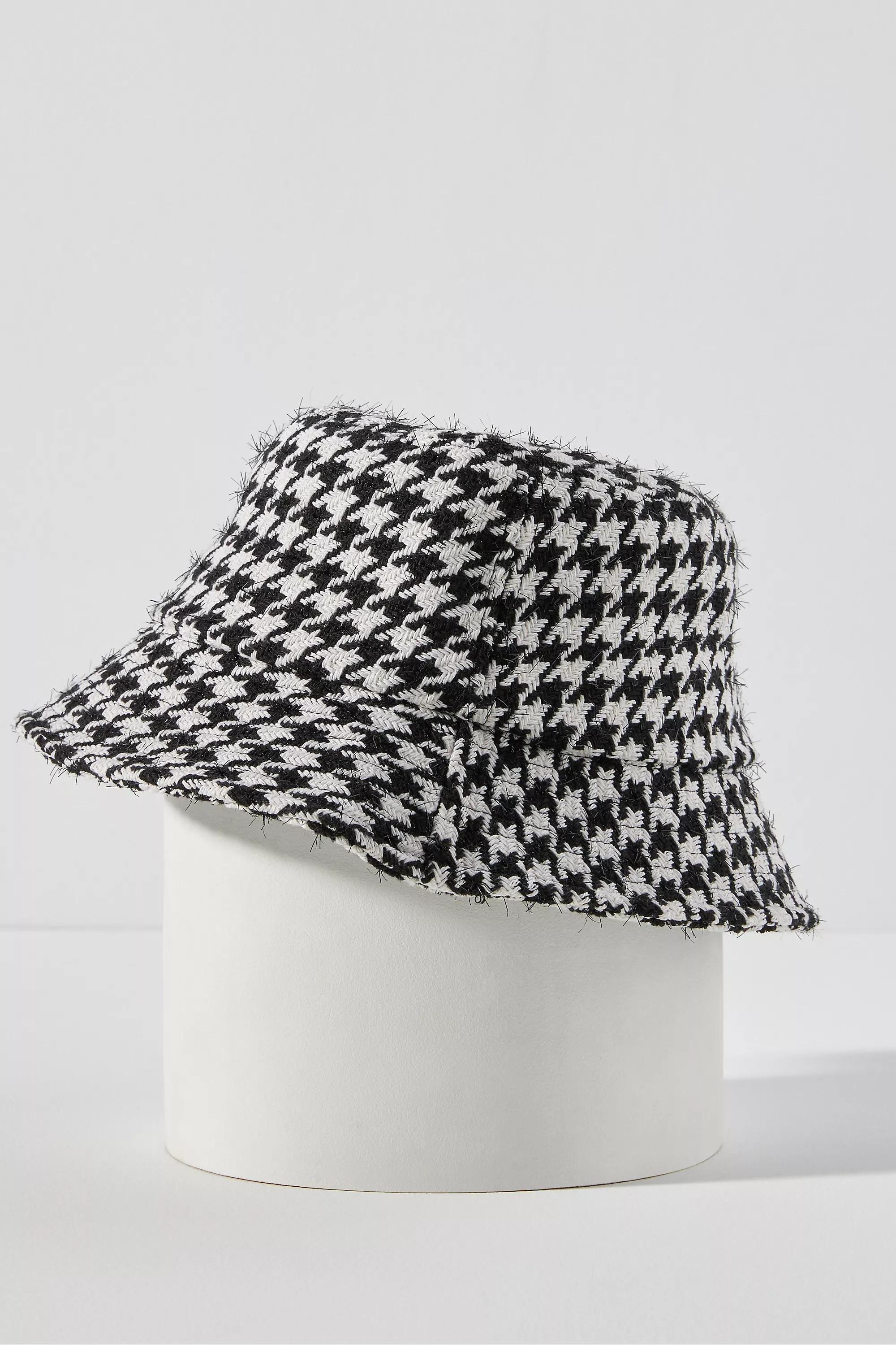 Houndstooth Bucket Hat, Black, A501_0018, large image number 2