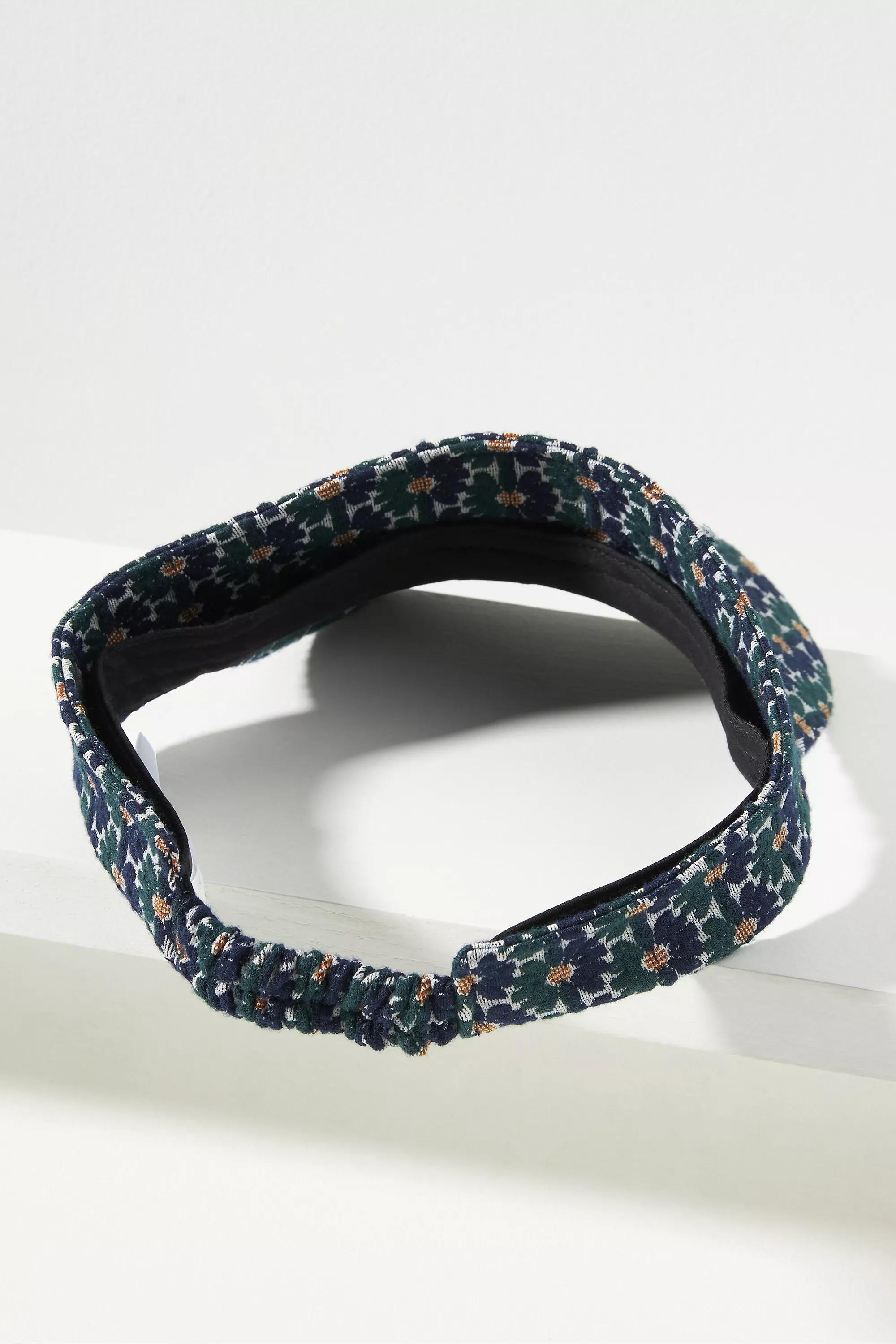 Floral Printed Visor, Navy, A501_0041, large image number 1